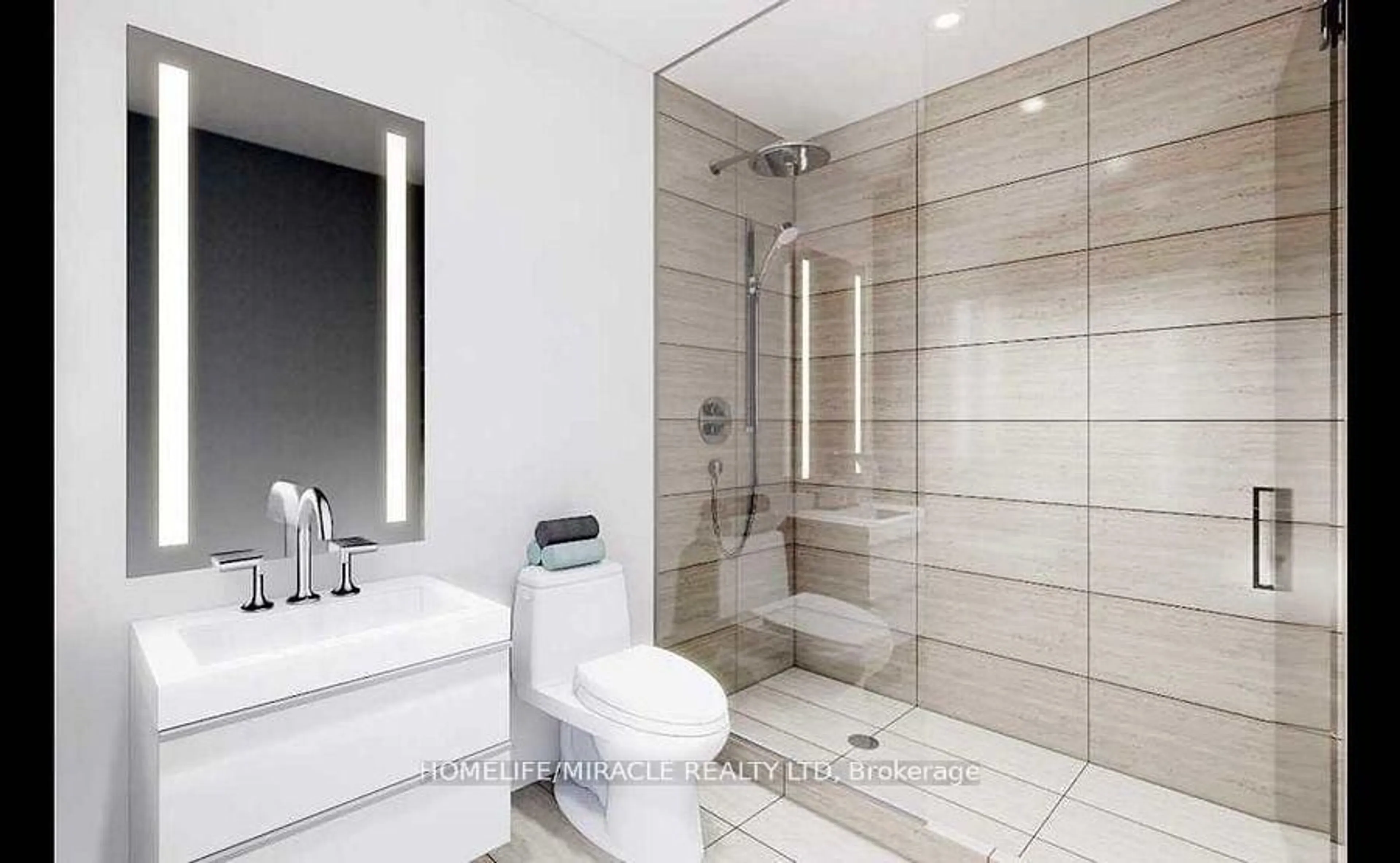 Contemporary bathroom, ceramic/tile floor for 7 Erie Ave #712, Brantford Ontario N3S 2E7