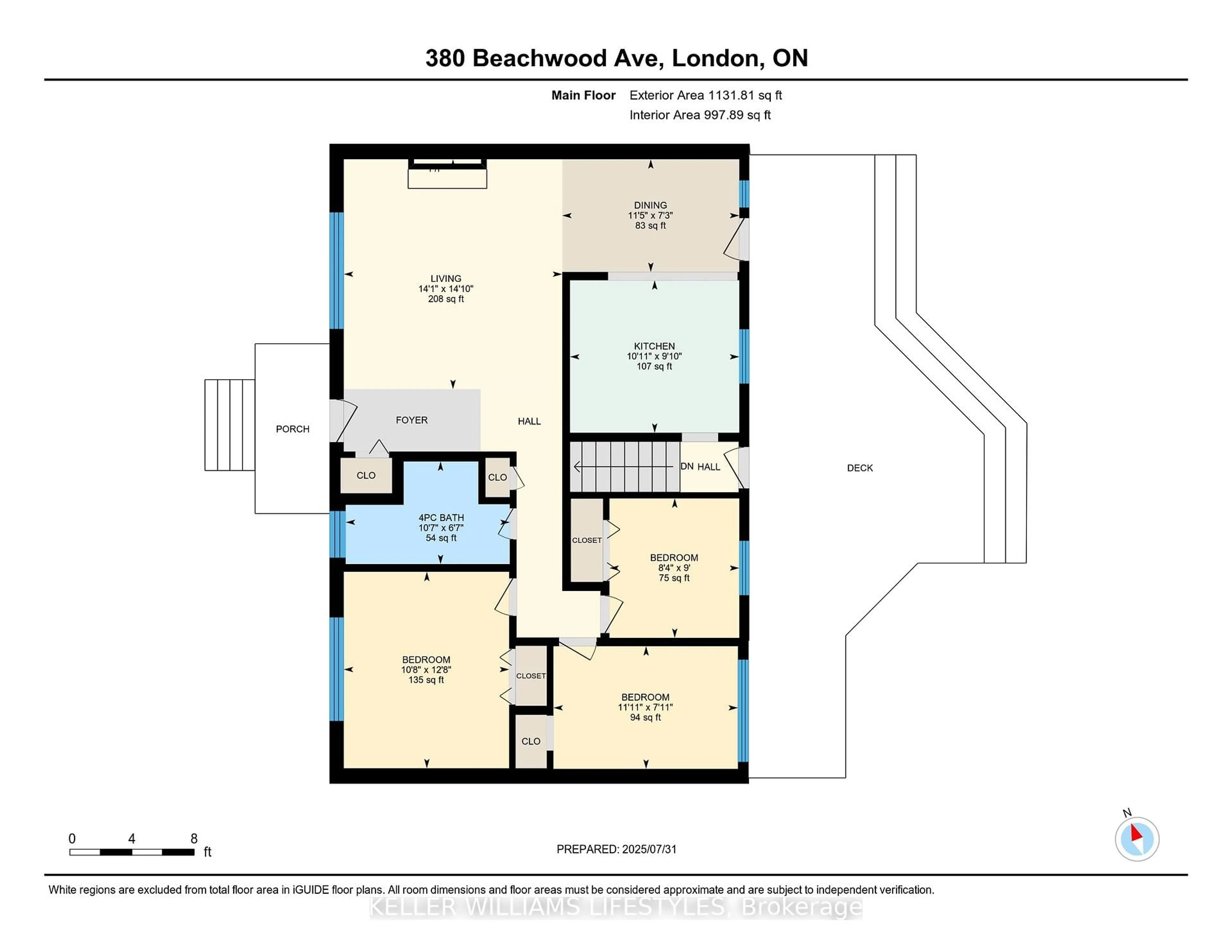 Floor plan for 380 Beachwood Ave, London South Ontario N6J 3K1