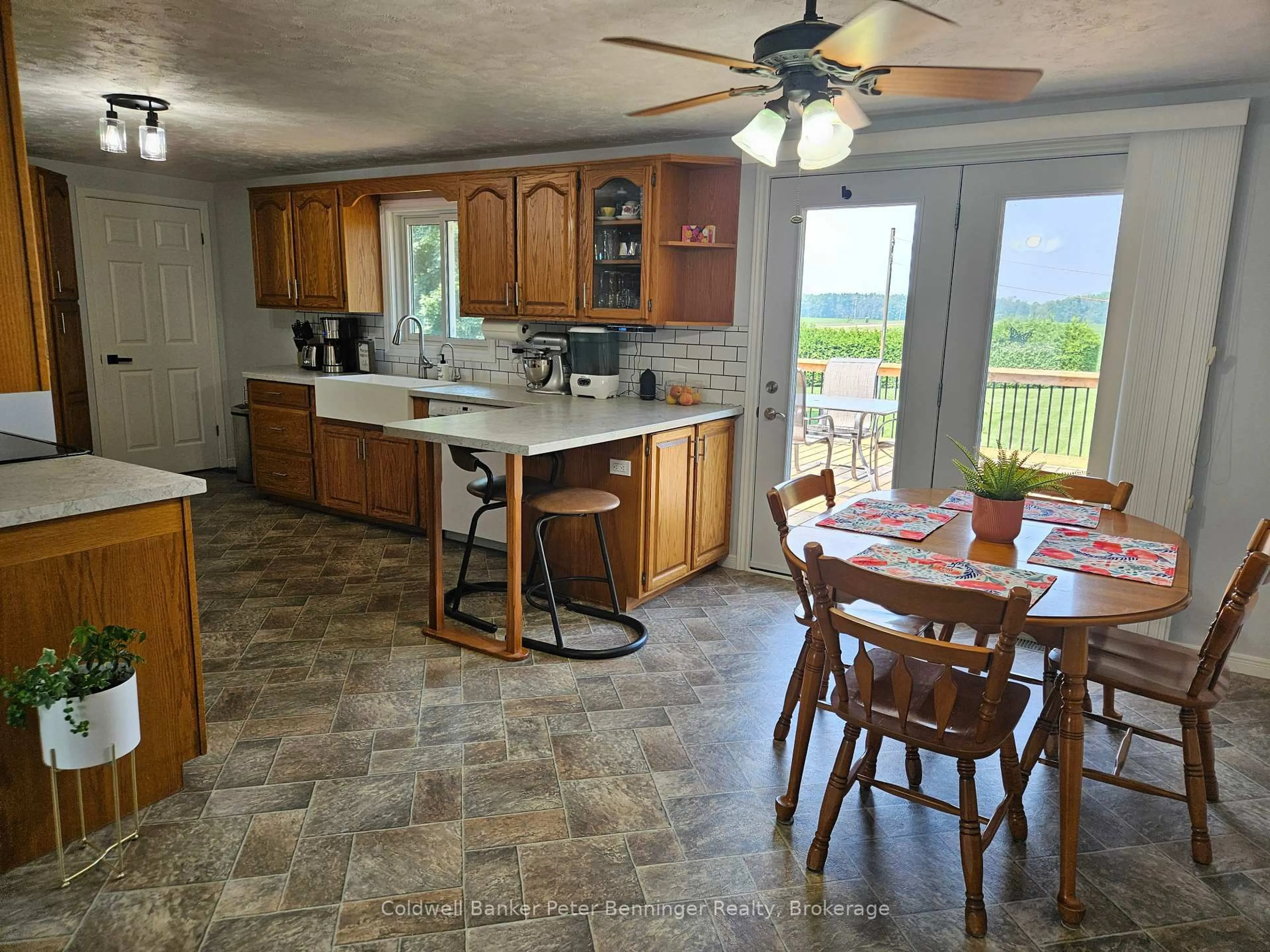 Open concept kitchen, ceramic/tile floor for 302 Concession 2 Ndr, Brockton Ontario N0G 2V0
