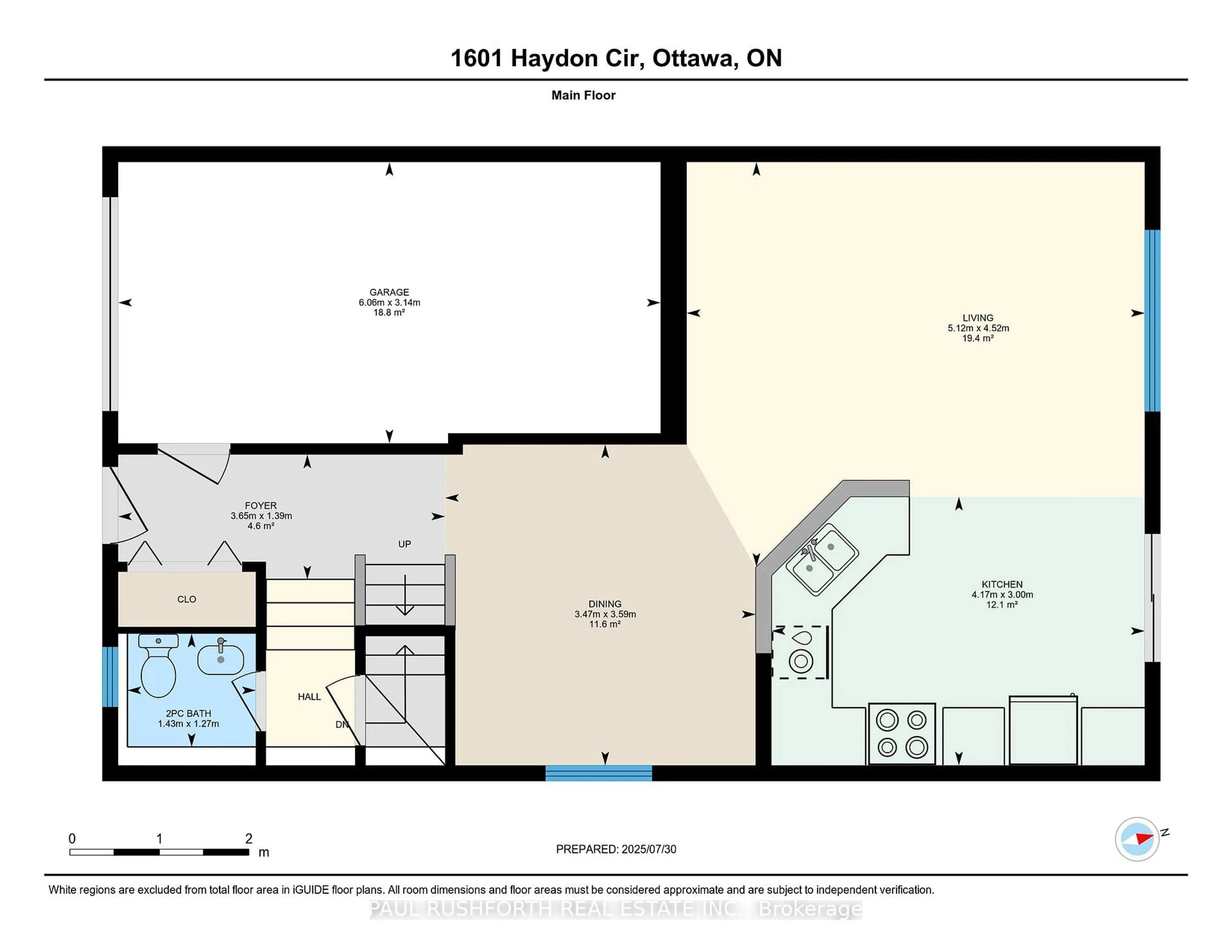 Floor plan for 1601 HAYDON Circ, Ottawa Ontario K2J 0K5