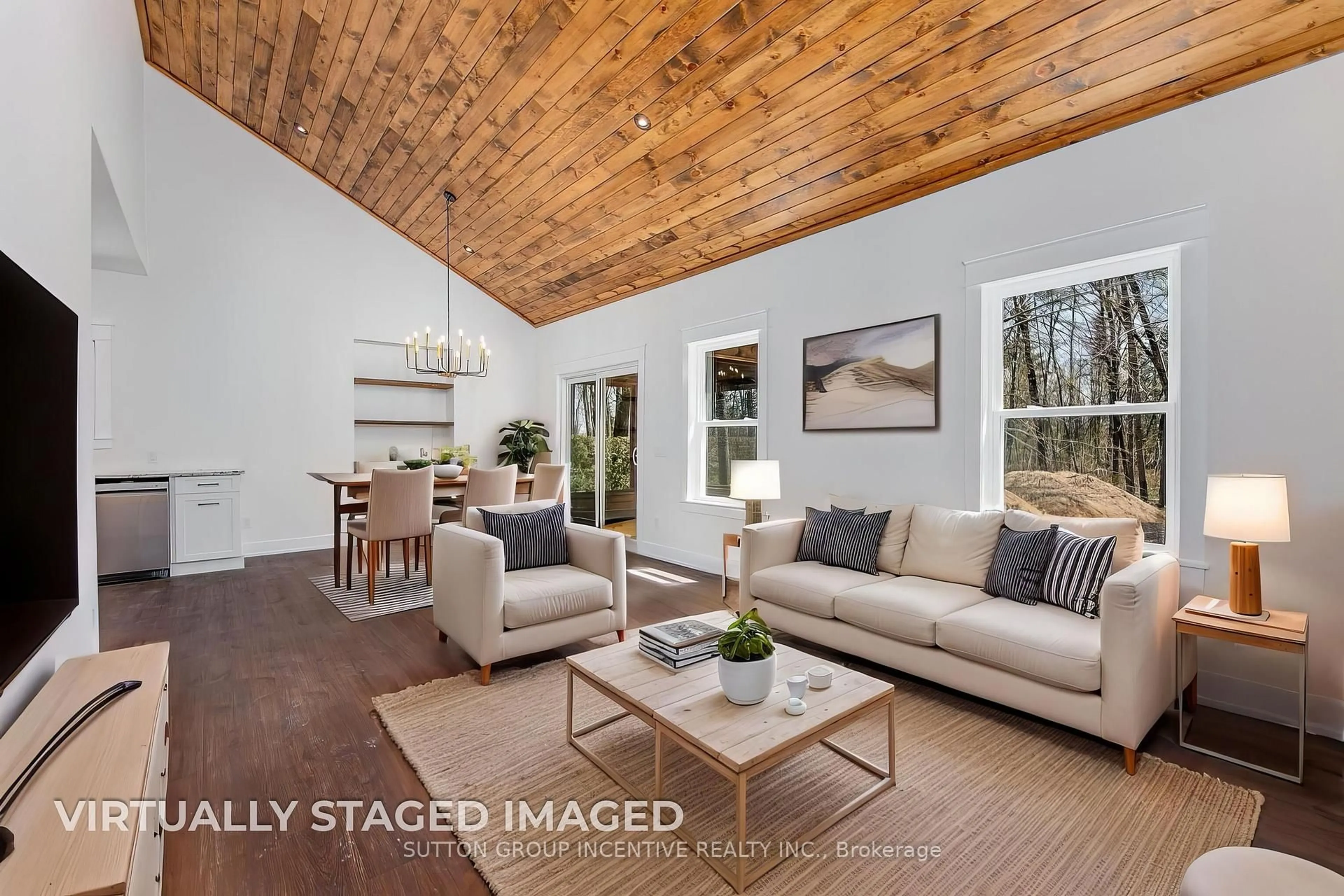 Living room with furniture, wood/laminate floor for 26 MCLEISH Dr, Kawartha Lakes Ontario L0K 1W0