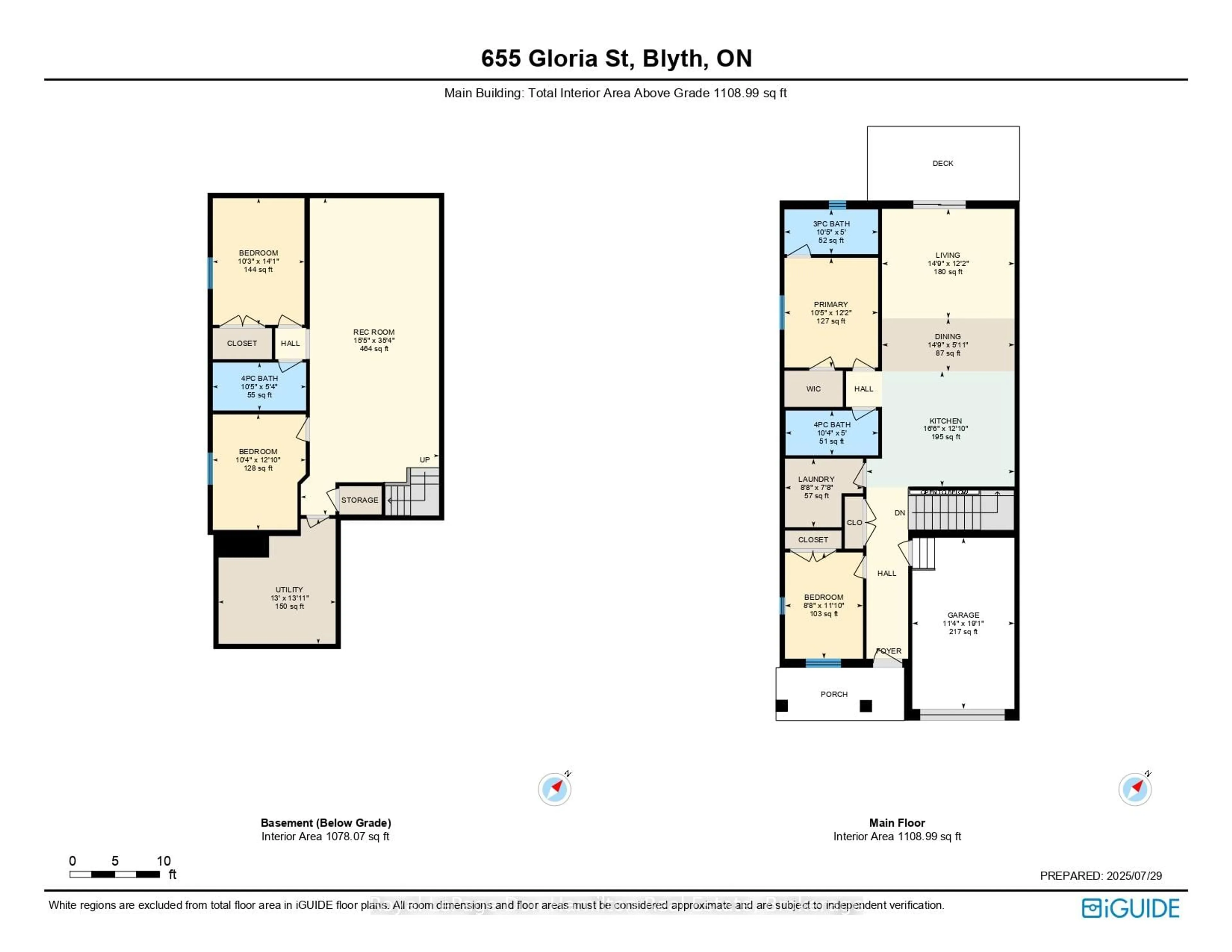 Floor plan for 655 Gloria St, North Huron Ontario N0M 1H0