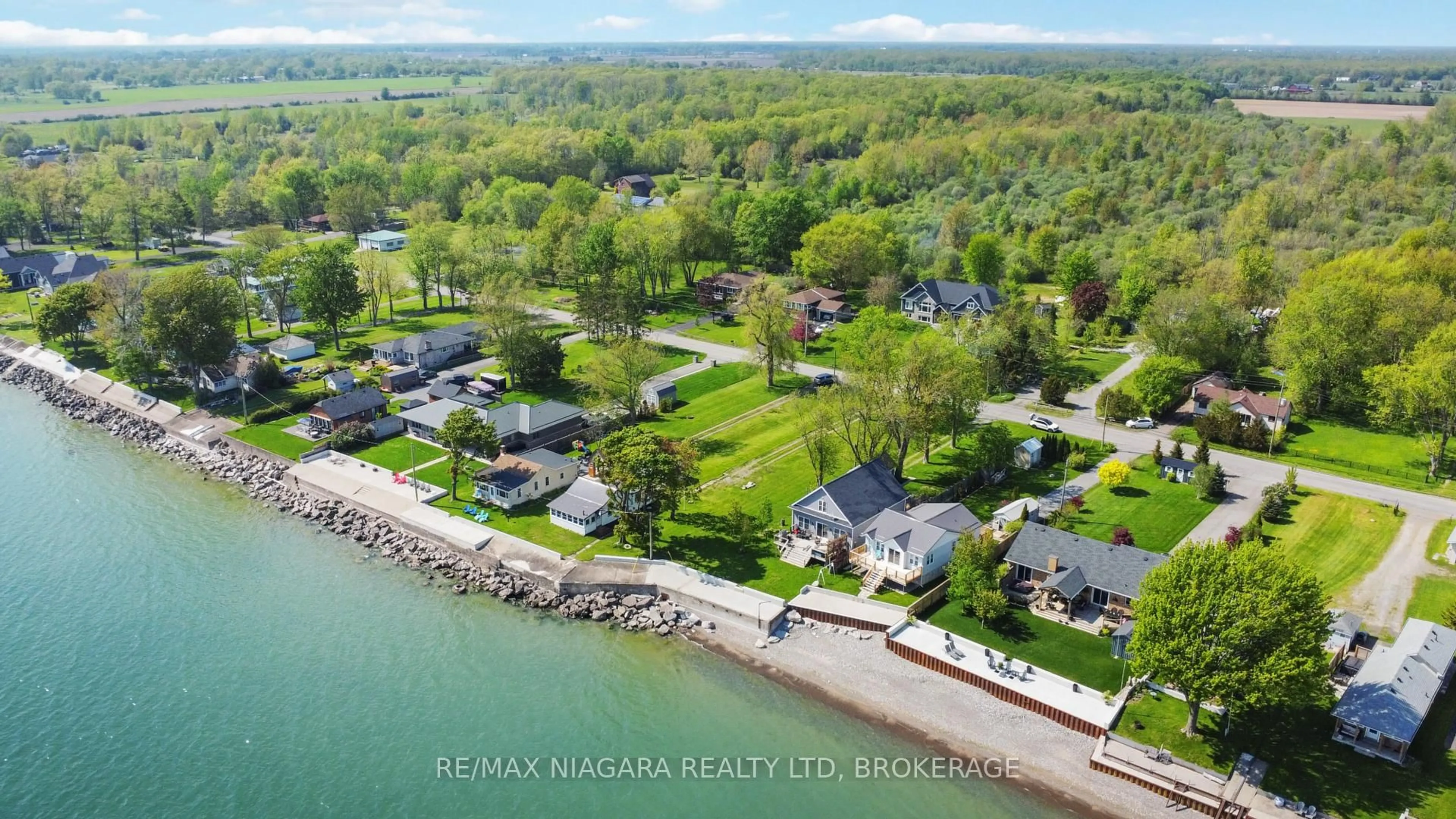 A pic from outside/outdoor area/front of a property/back of a property/a pic from drone, water/lake/river/ocean view for 10953 LAKESHORE Rd, Wainfleet Ontario L3K 5V4