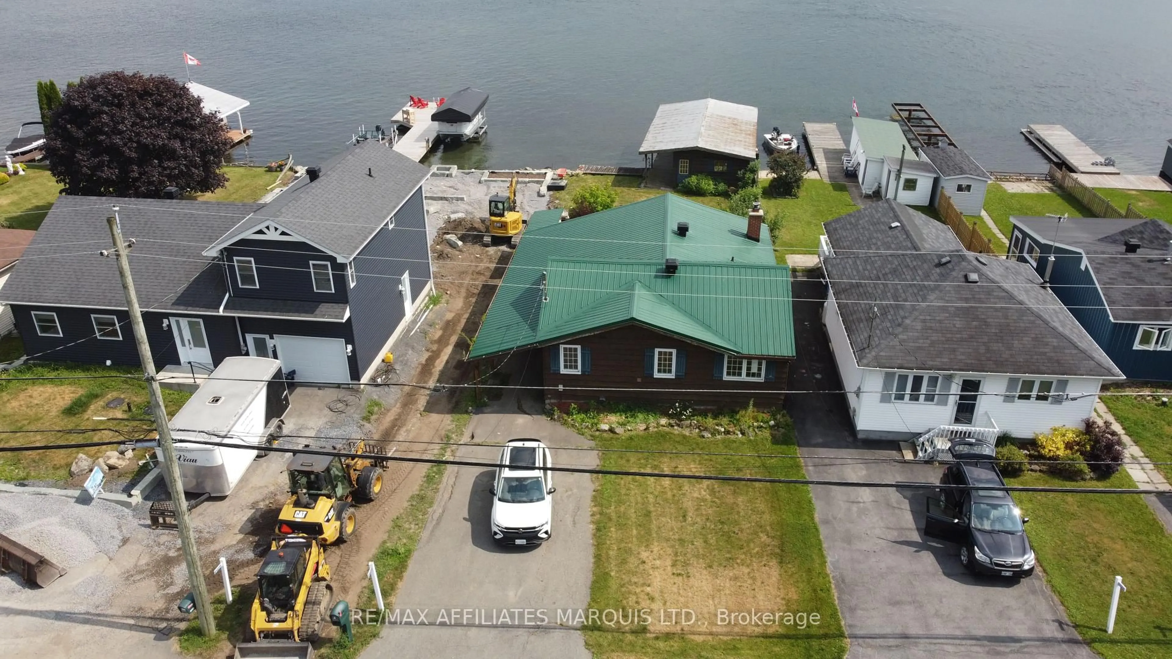 A pic from outside/outdoor area/front of a property/back of a property/a pic from drone, water/lake/river/ocean view for 18992 County Rd 2 Rd, South Glengarry Ontario K6H 5R5