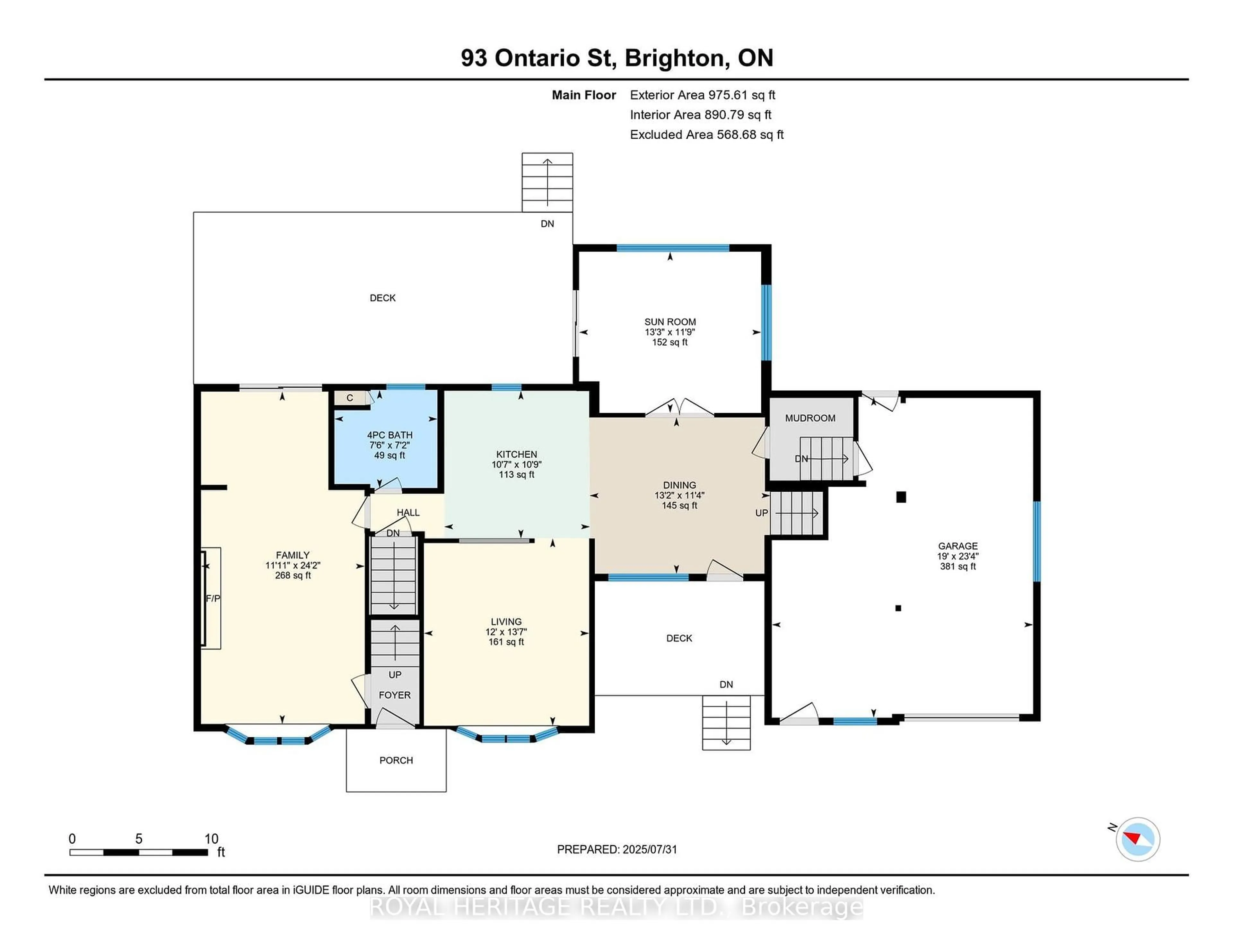 Floor plan for 93 Ontario St, Brighton Ontario K0K 1H0