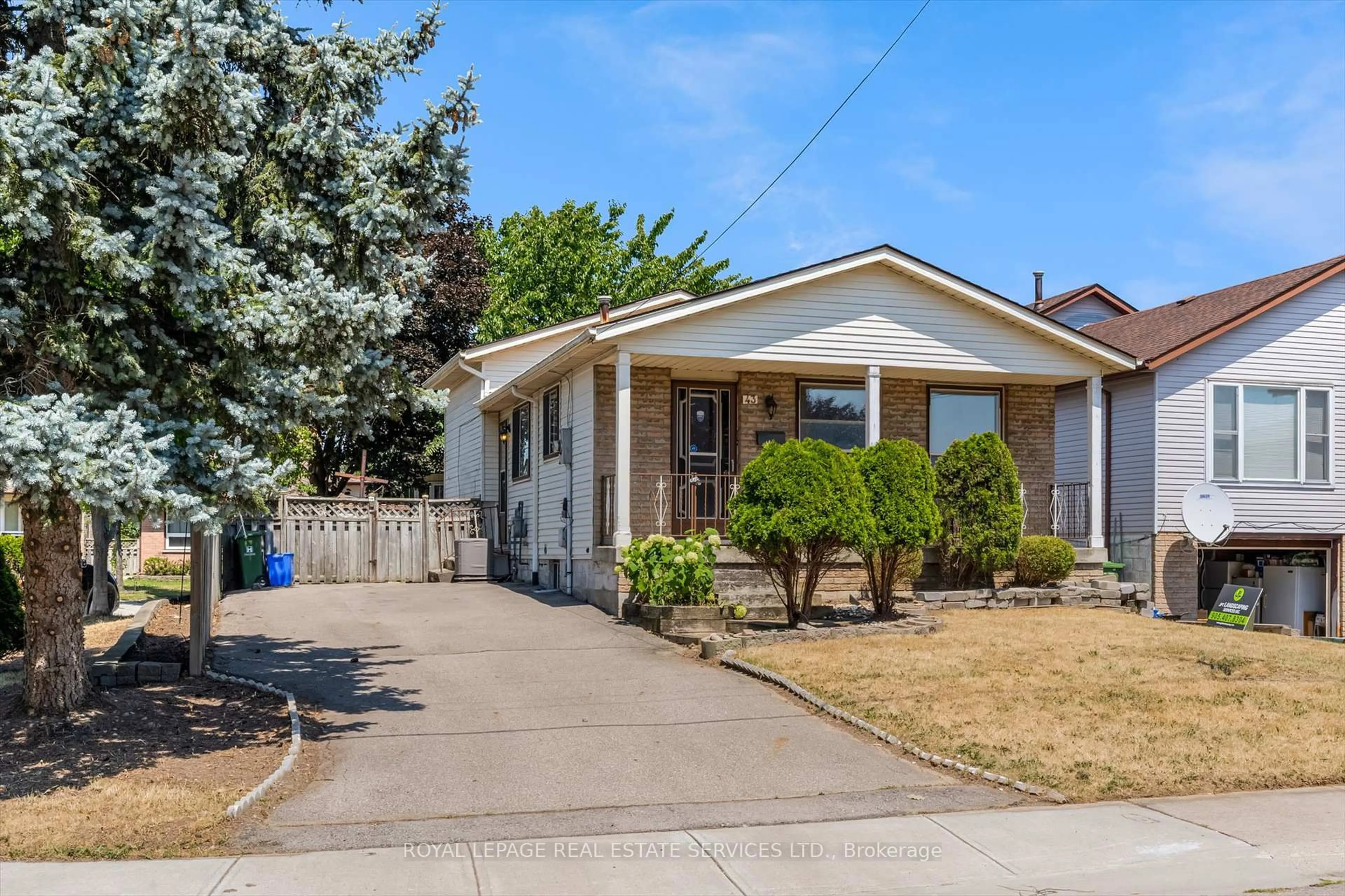 Home with vinyl exterior material, street for 43 Elmore Dr, Hamilton Ontario L8W 2G1