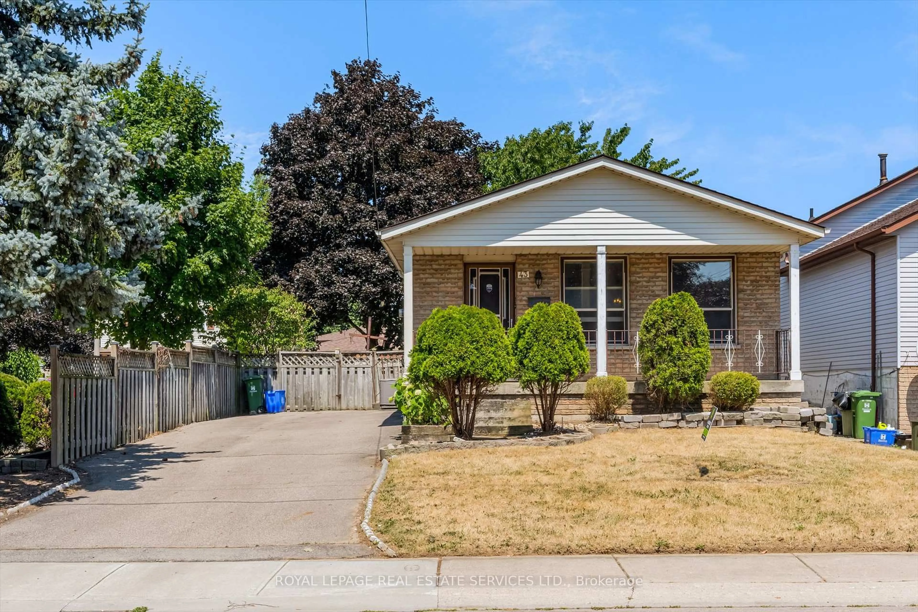 Home with vinyl exterior material, street for 43 Elmore Dr, Hamilton Ontario L8W 2G1