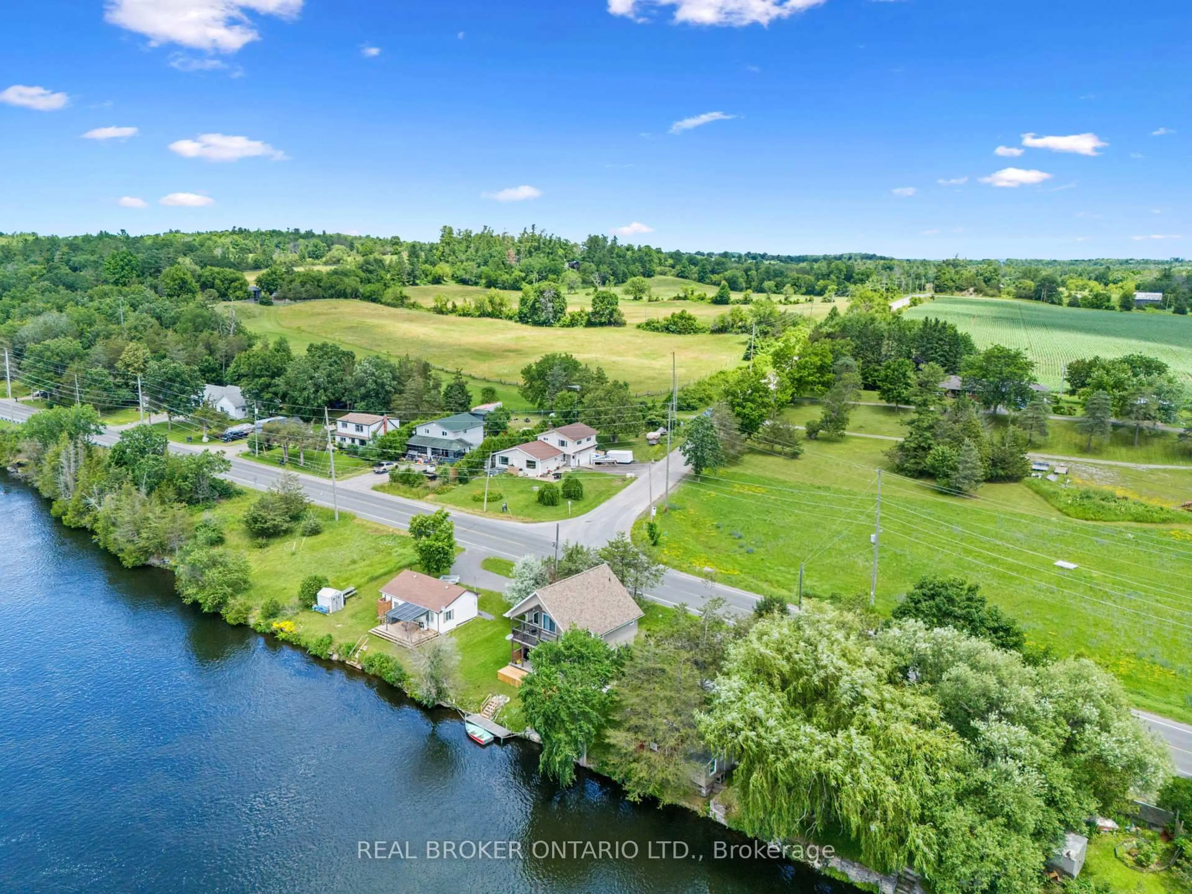A pic from outside/outdoor area/front of a property/back of a property/a pic from drone, water/lake/river/ocean view for 1686 8th Line, Trent Hills Ontario K0L 1L0