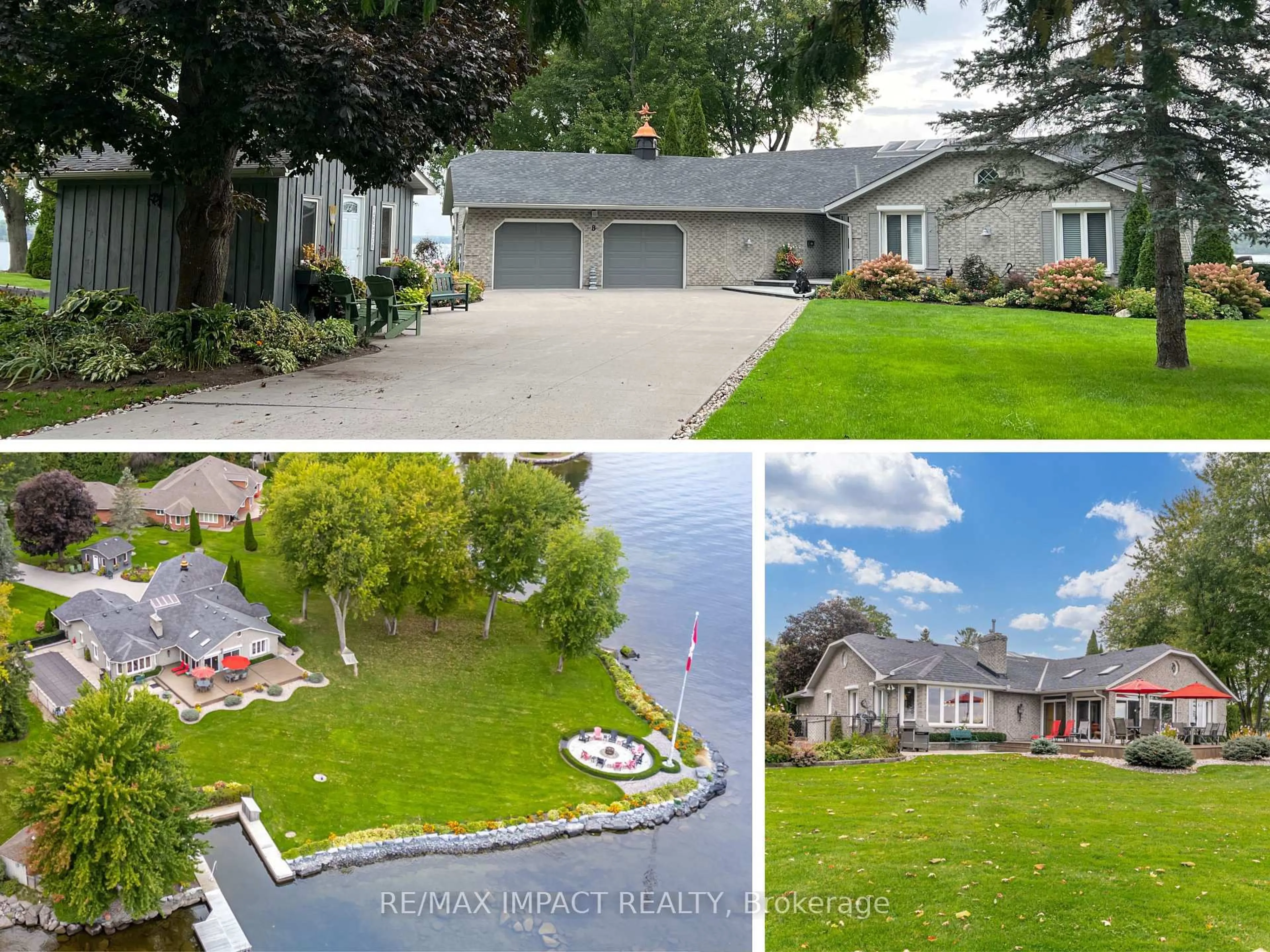 A pic from outside/outdoor area/front of a property/back of a property/a pic from drone, water/lake/river/ocean view for 8 Sylvan Crt, Kawartha Lakes Ontario K0M 1A0