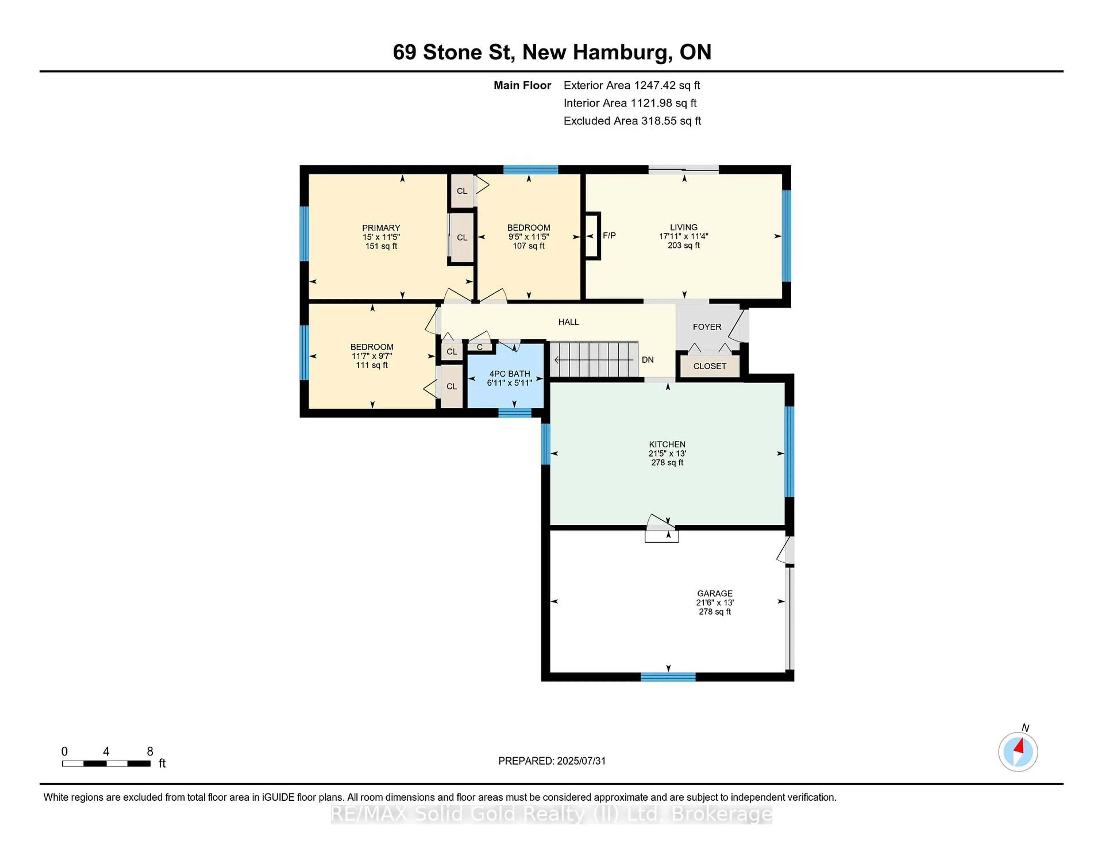 Floor plan for 69 Stone St, Wilmot Ontario N3A 1L3