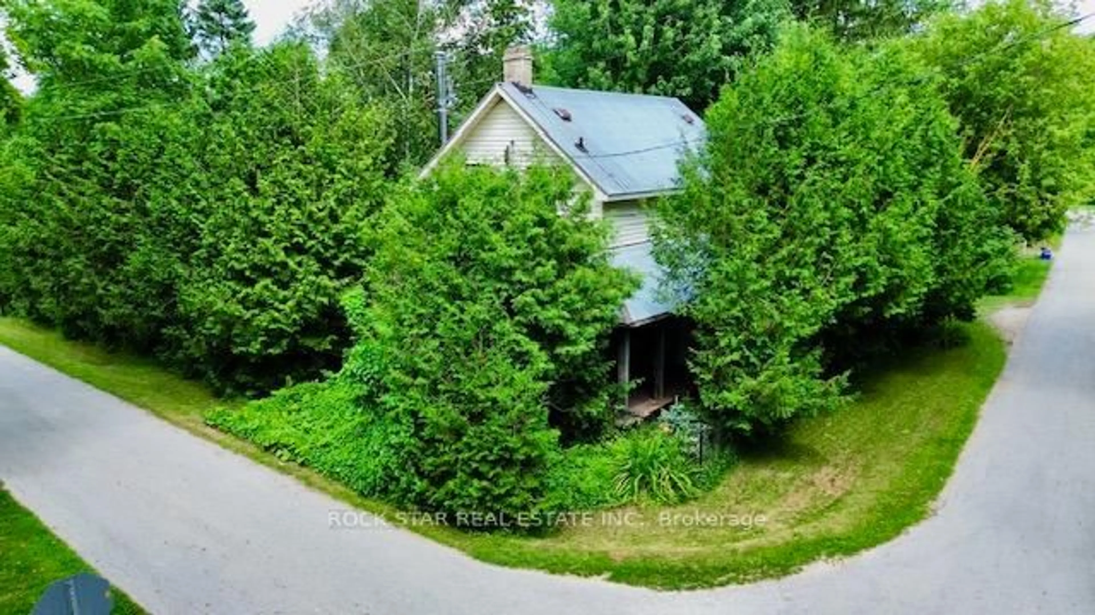 A pic from outside/outdoor area/front of a property/back of a property/a pic from drone, forest/trees view for 26 Centre St, Wellington North Ontario N0G 2L0