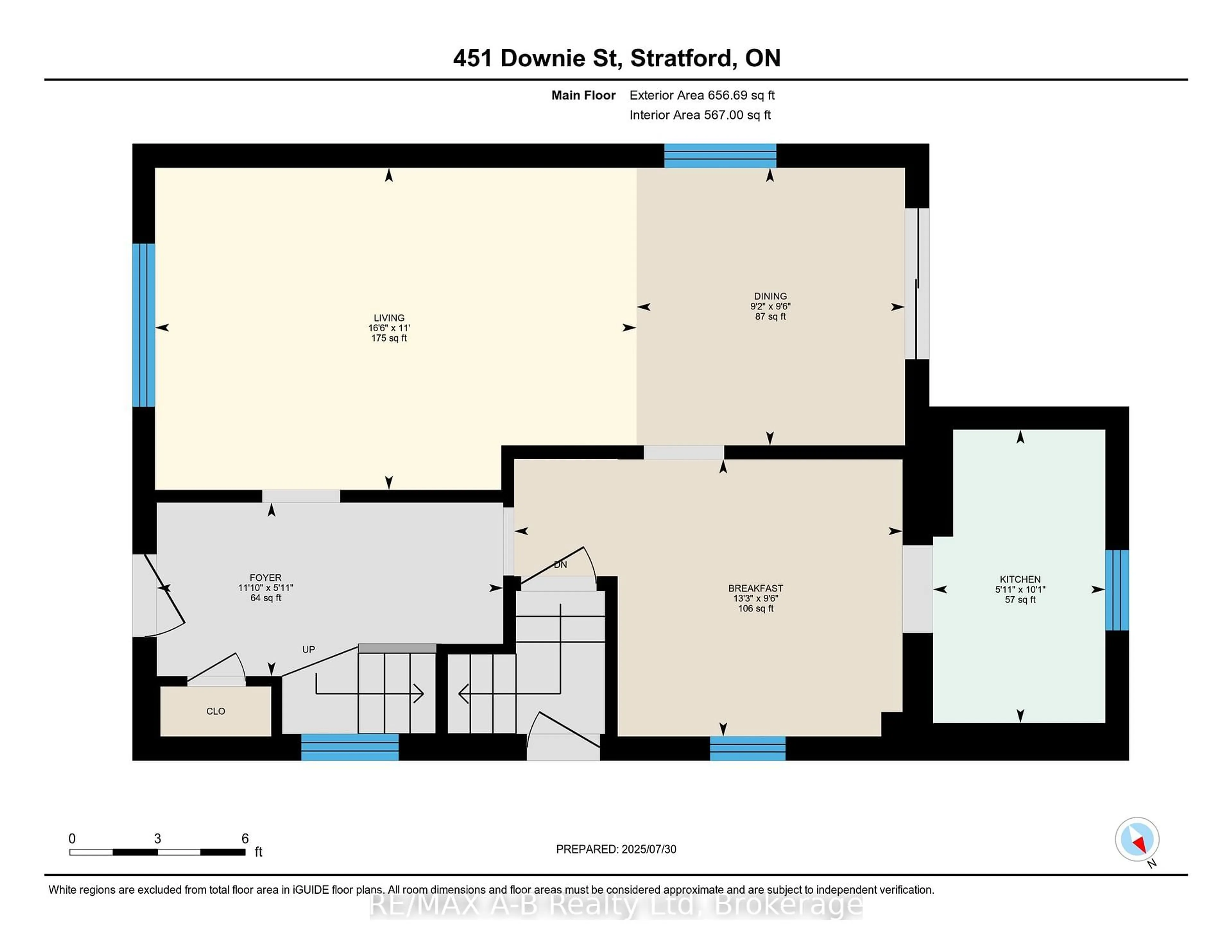 Floor plan for 451 Downie St, Stratford Ontario N5A 1X8