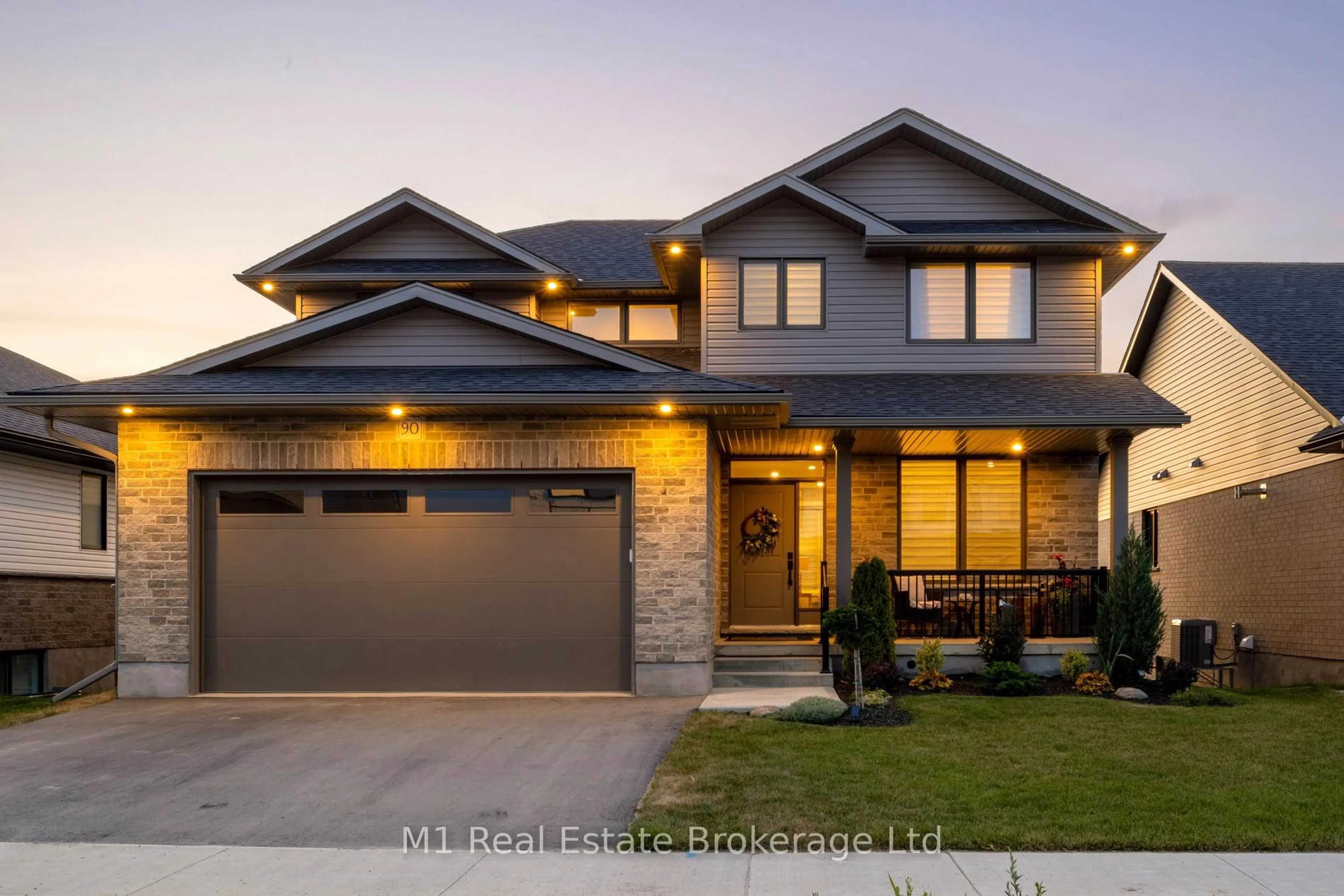 Home with brick exterior material, street for 90 Rea Dr, Centre Wellington Ontario N1M 0H5