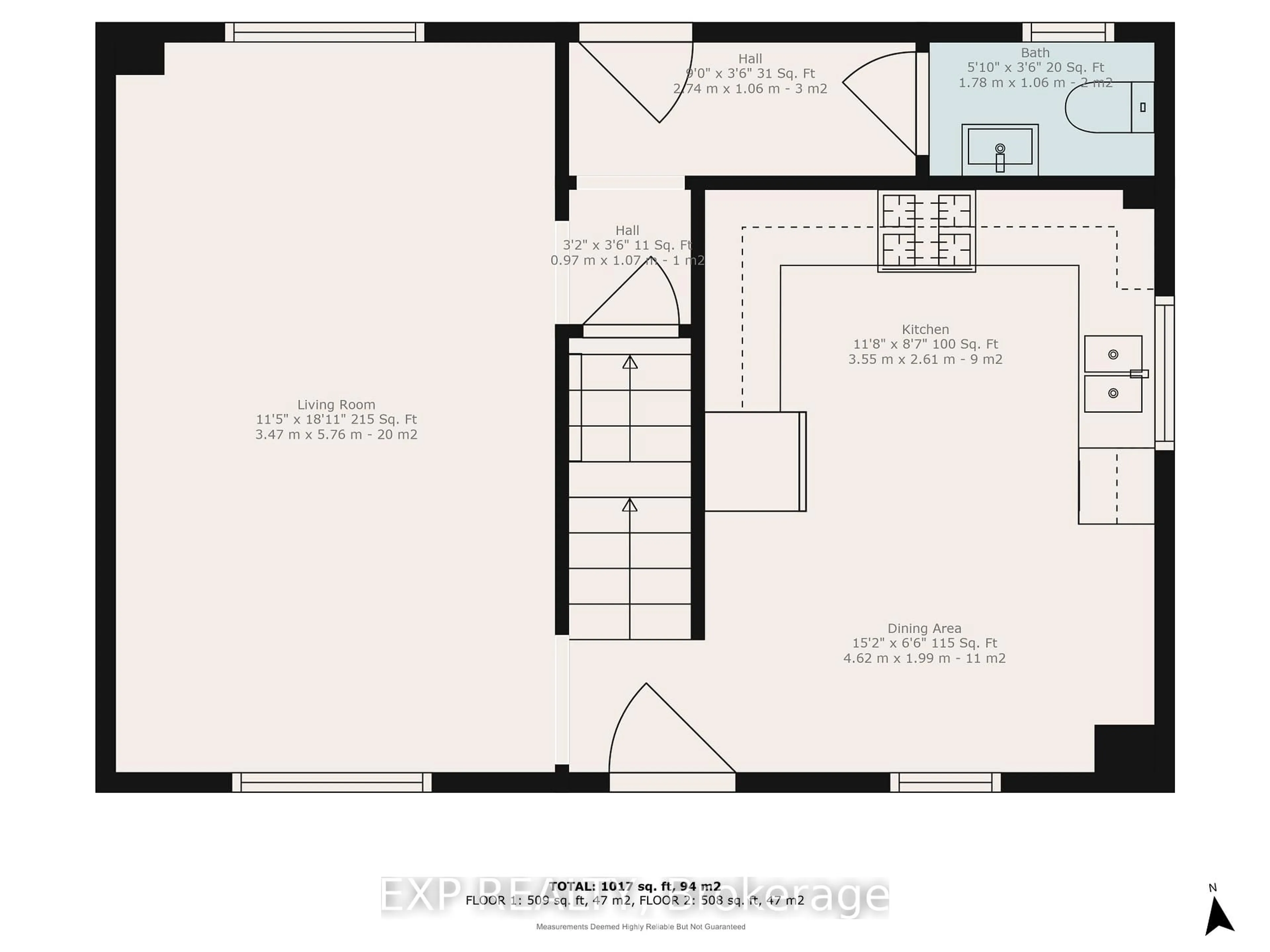 Floor plan for 45 Purdy St, Belleville Ontario K8P 1Y8