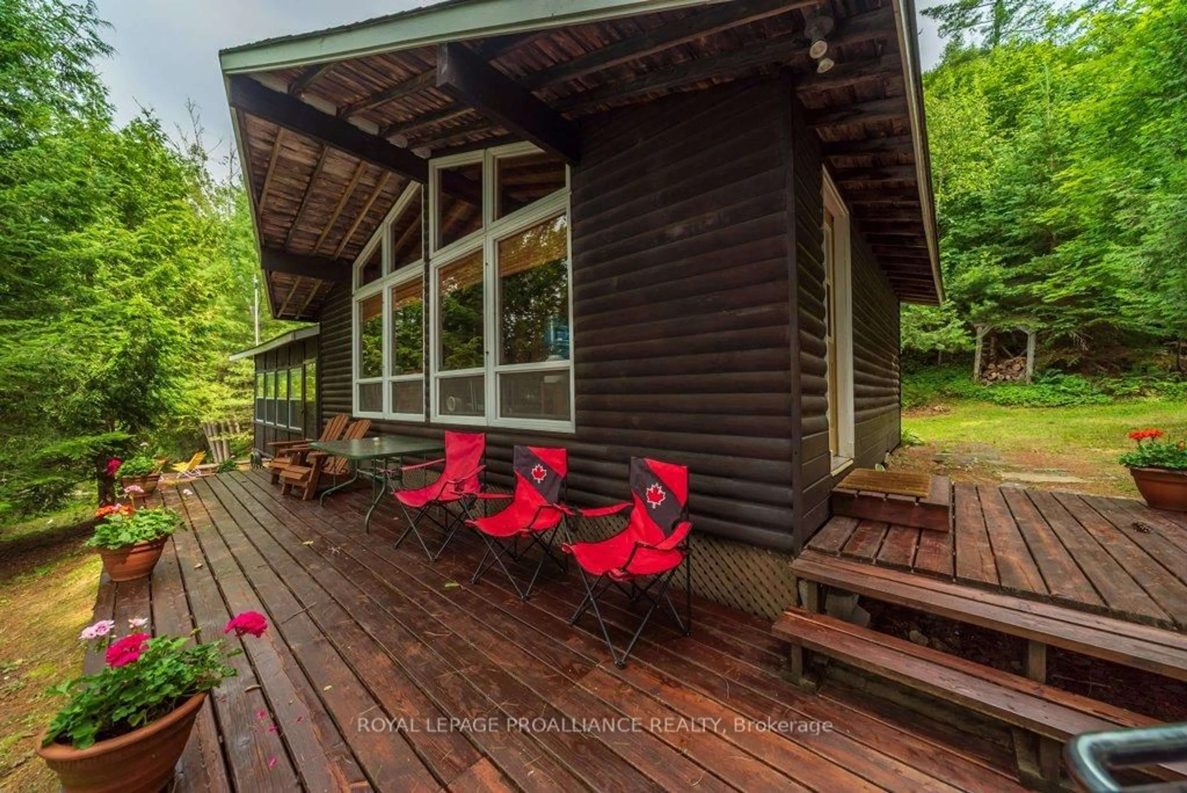 Patio, forest/trees view for 1021 Blue Jay Lane, Arden Ontario K0H 1B0
