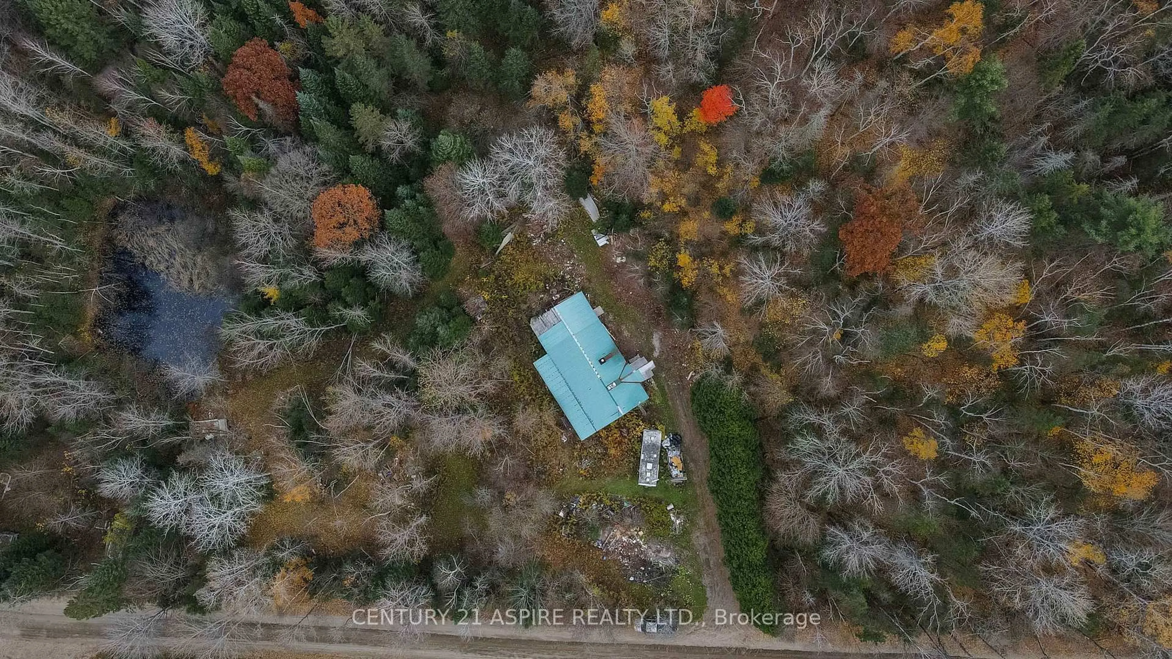 A pic from outside/outdoor area/front of a property/back of a property/a pic from drone, forest/trees view for 129 Mullen Rd, Combermere Ontario K0J 1L0