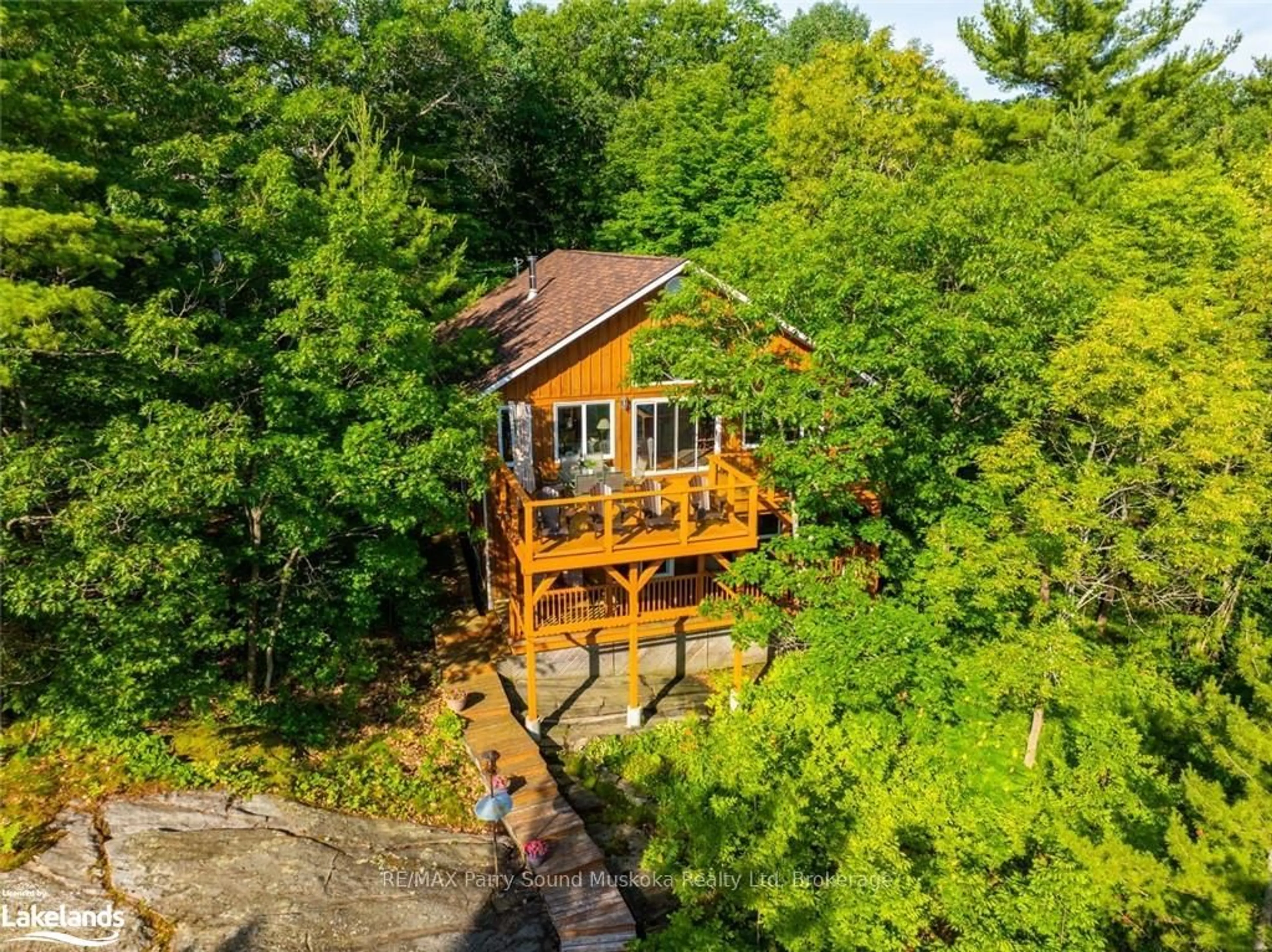 A pic from outside/outdoor area/front of a property/back of a property/a pic from drone, water/lake/river/ocean view for 48 FRED DUBIE Rd, Carling Ontario P0G 1G0