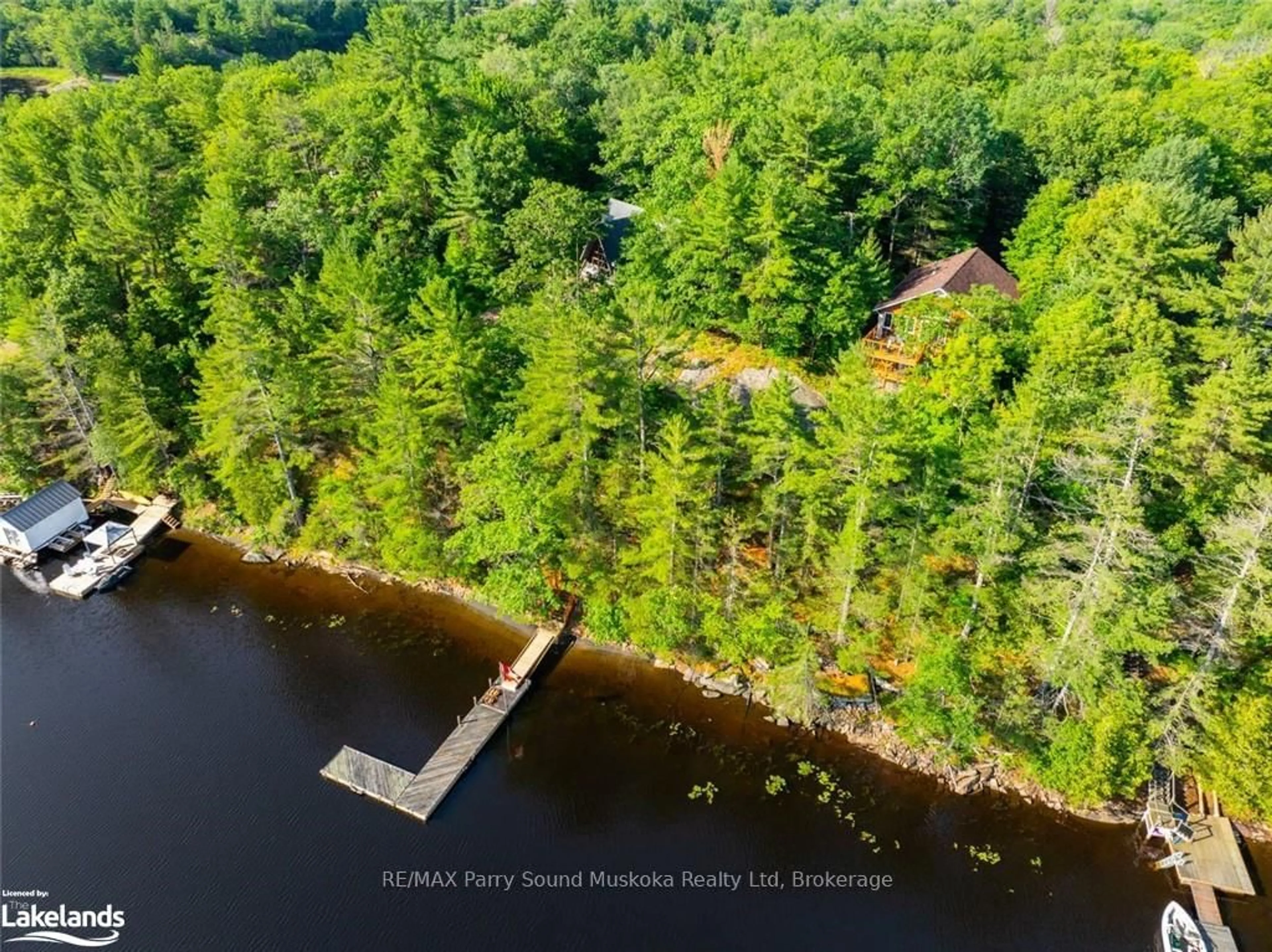 A pic from outside/outdoor area/front of a property/back of a property/a pic from drone, water/lake/river/ocean view for 48 FRED DUBIE Rd, Carling Ontario P0G 1G0