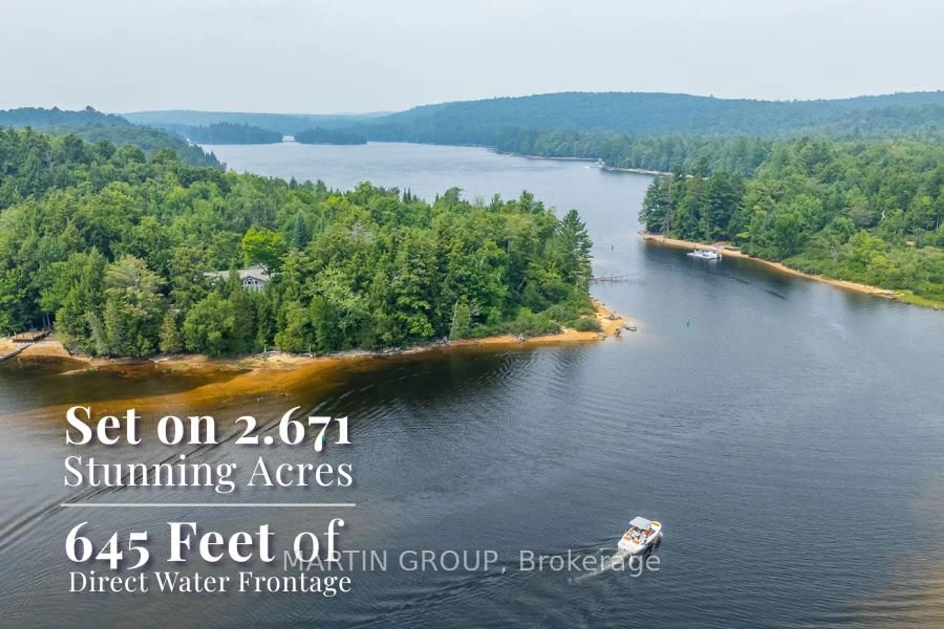 A pic from outside/outdoor area/front of a property/back of a property/a pic from drone, water/lake/river/ocean view for 1184 Rattlesnake Rd, Dysart et al Ontario K0M 1S0