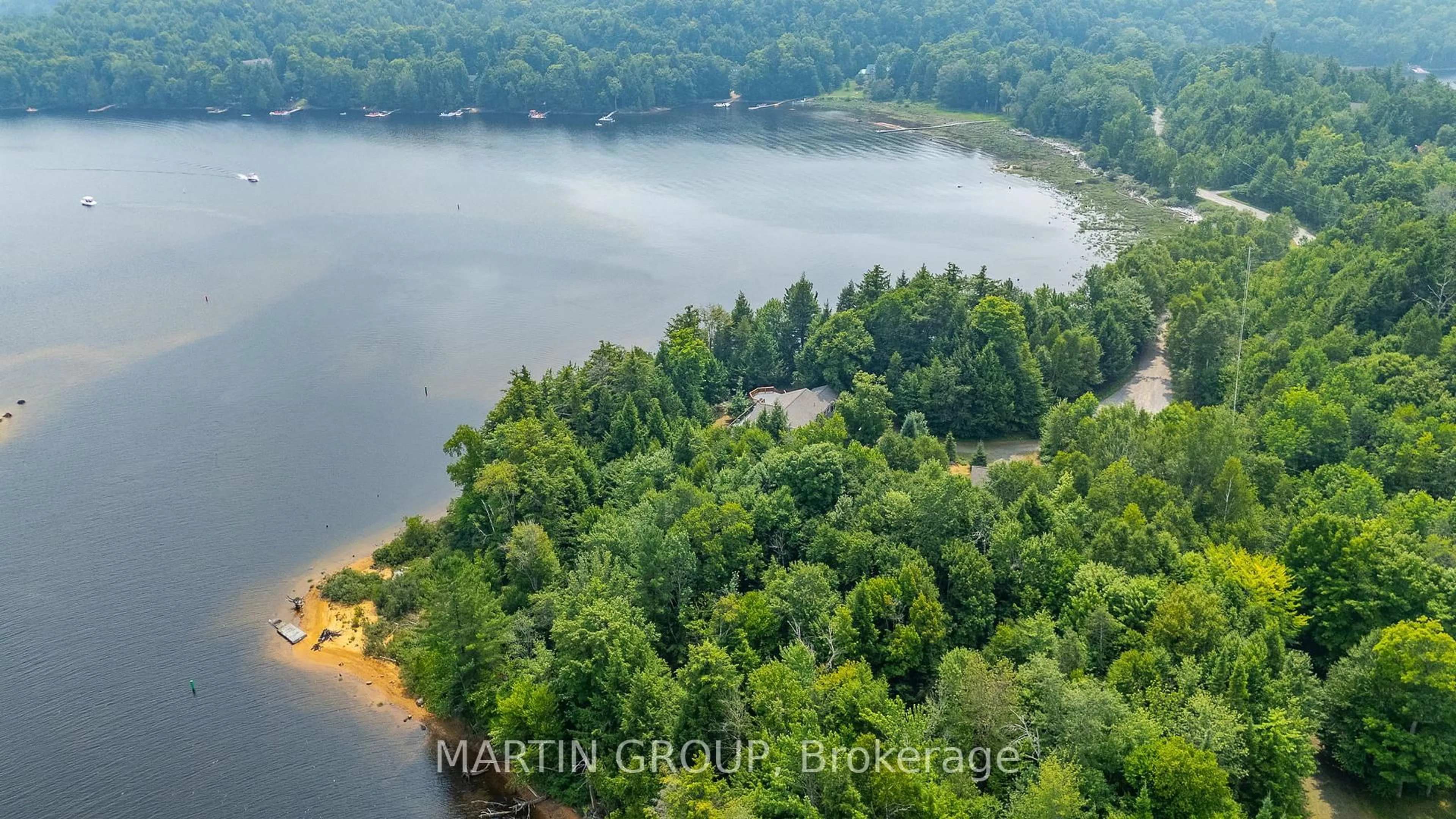 A pic from outside/outdoor area/front of a property/back of a property/a pic from drone, water/lake/river/ocean view for 1184 Rattlesnake Rd, Dysart et al Ontario K0M 1S0