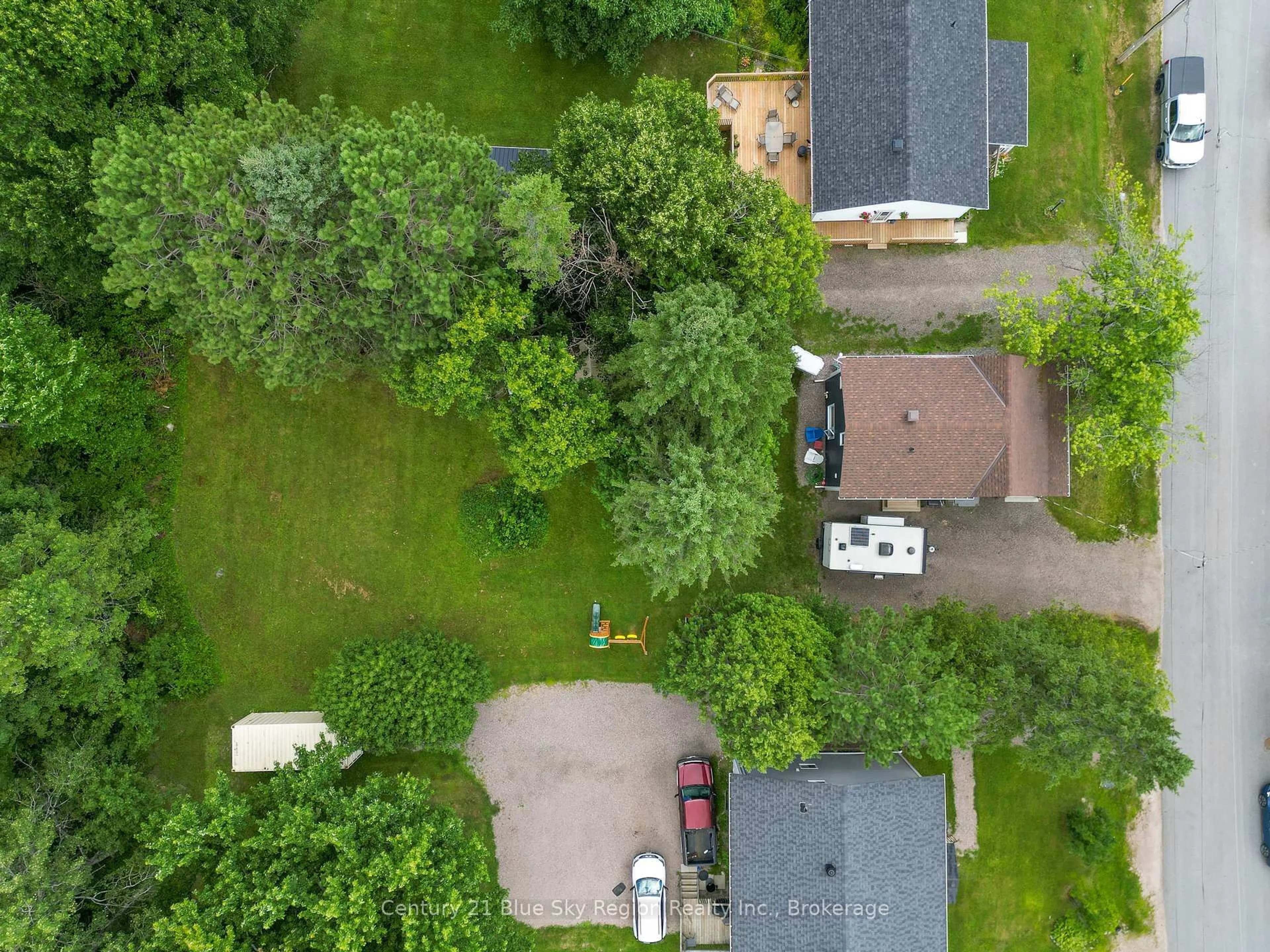 A pic from outside/outdoor area/front of a property/back of a property/a pic from drone, street for 360 Spetz Ave, Powassan Ontario P0H 1Z0