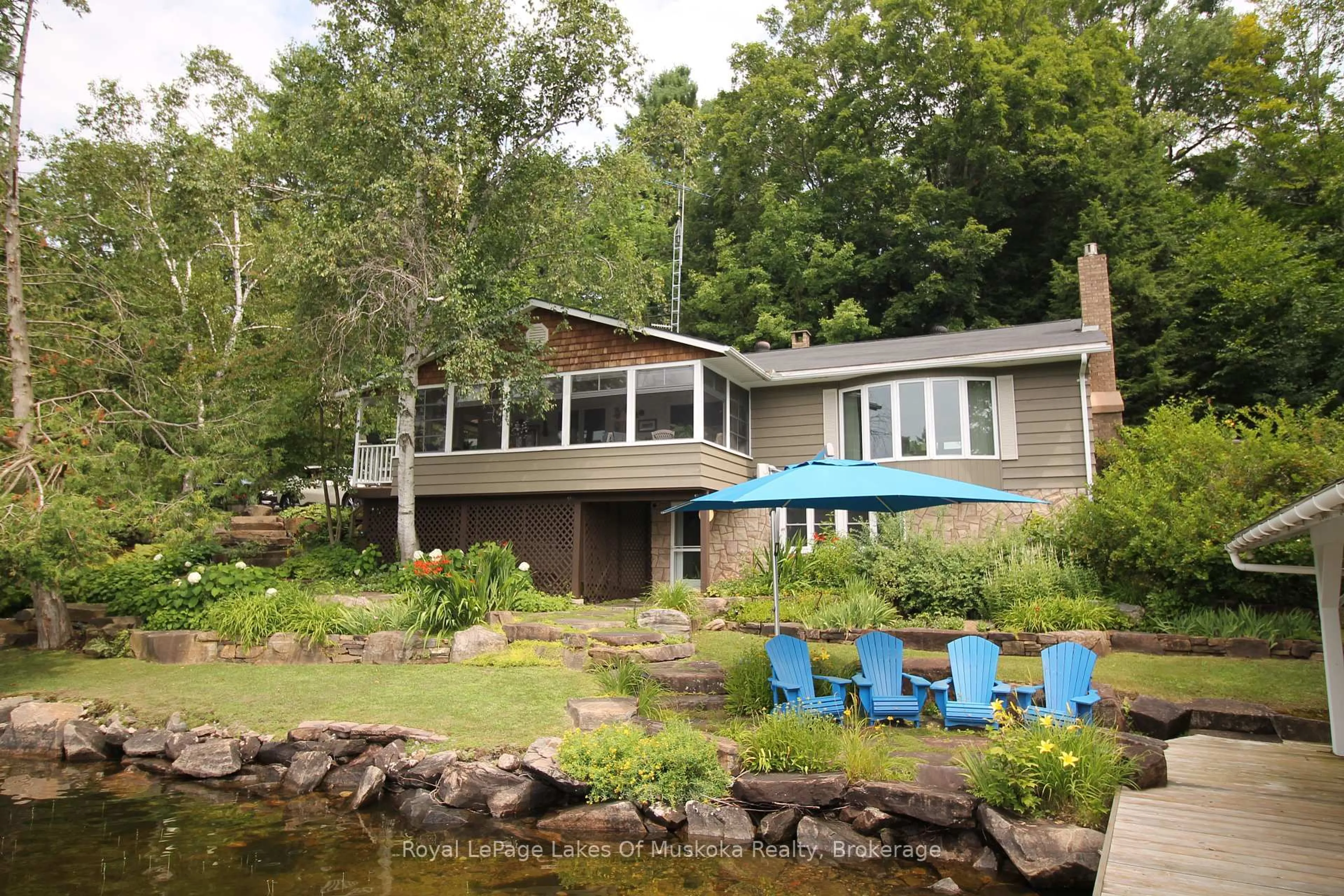Patio, water/lake/river/ocean view for 1027 Old Bridge Rd #4, Muskoka Lakes Ontario P0B 1J0