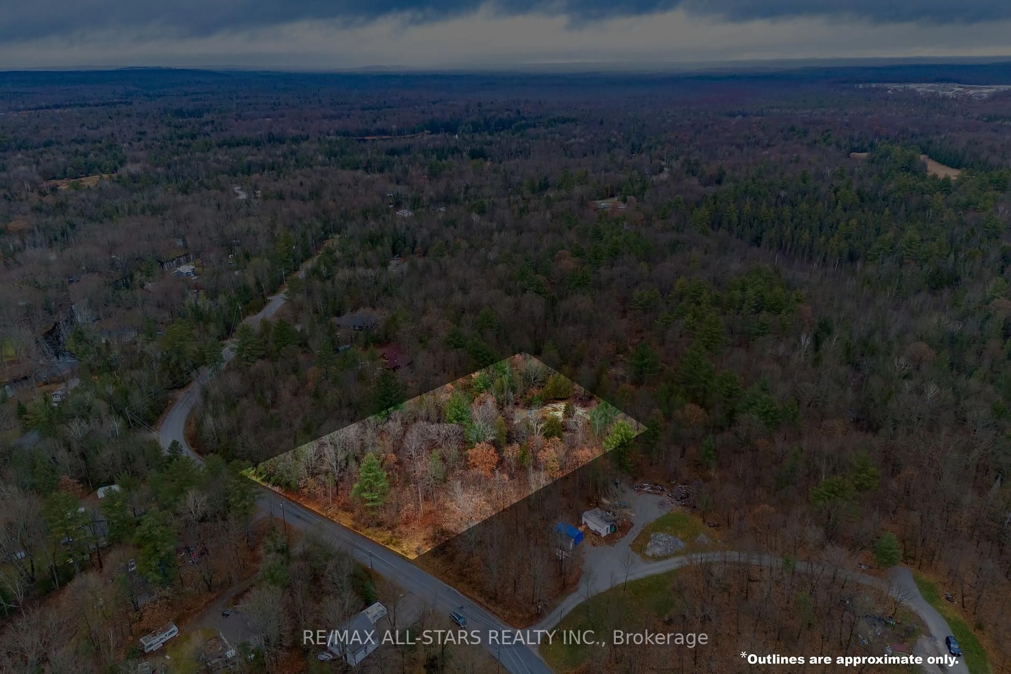 A pic from outside/outdoor area/front of a property/back of a property/a pic from drone, forest/trees view for Lot 0 Edwina Dr, Trent Lakes Ontario K0M 1A0