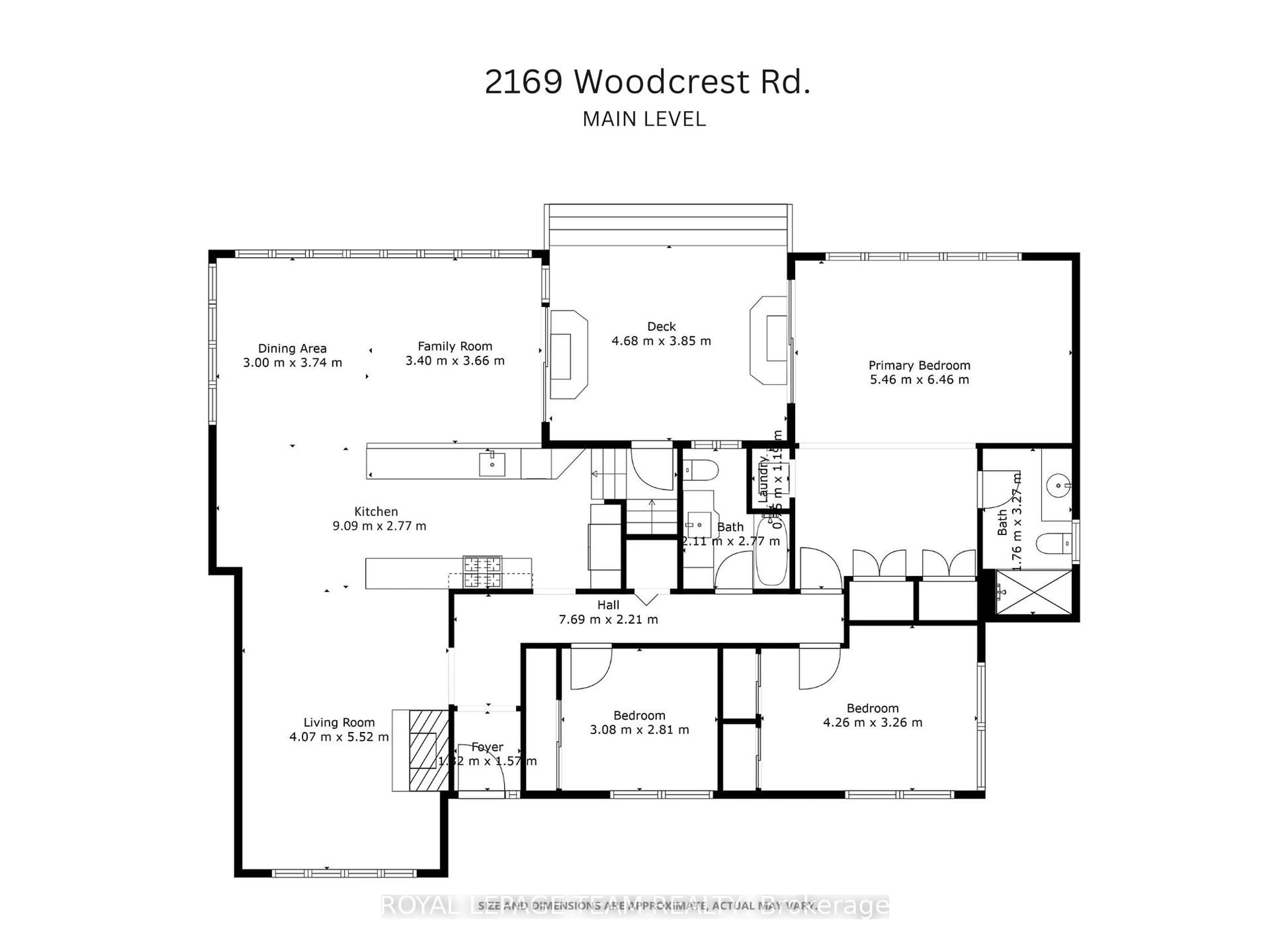 Floor plan for 2169 Woodcrest Rd, Ottawa Ontario K1H 6J2