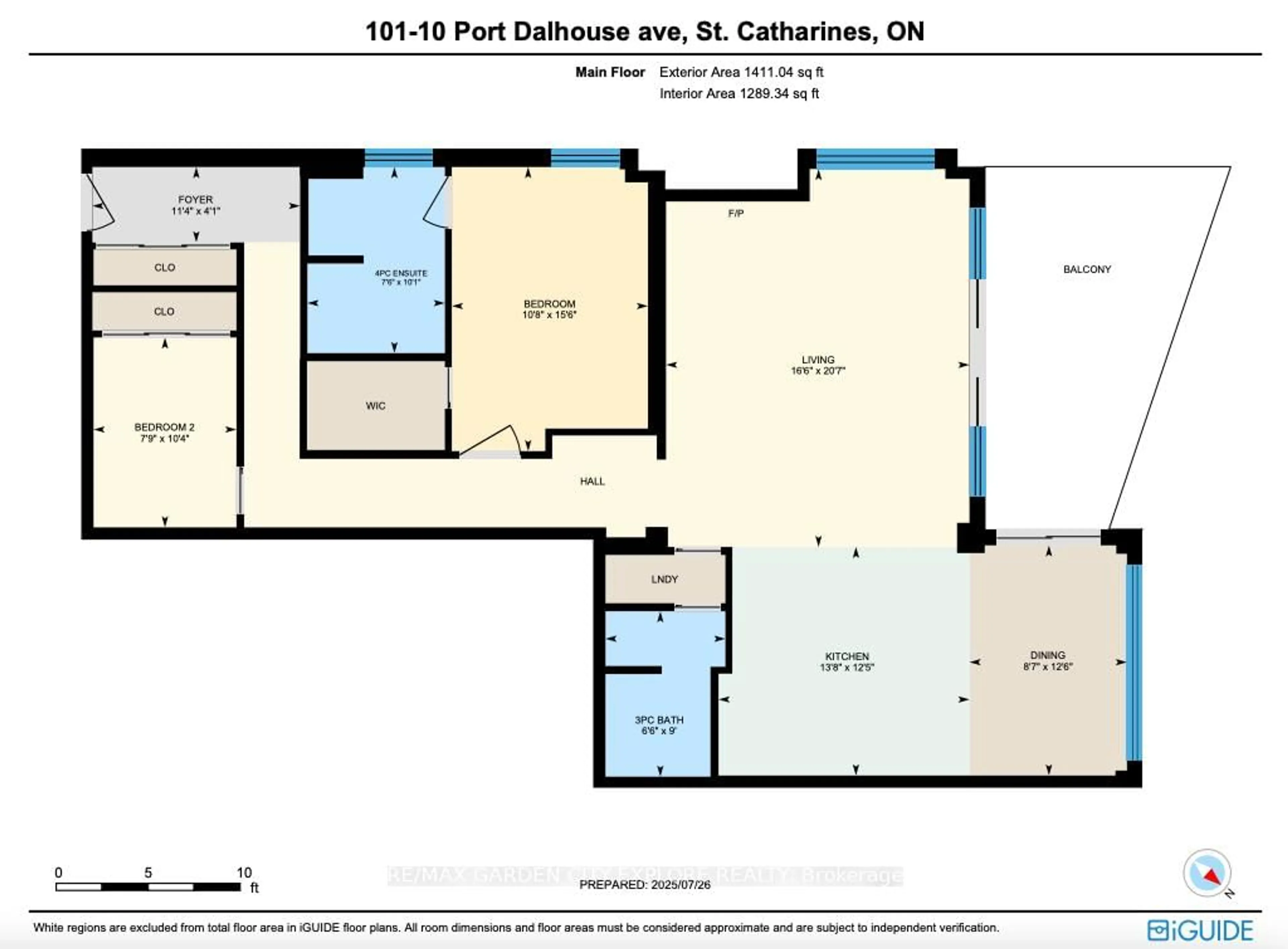 Floor plan for 10 Dalhousie Ave #101, St. Catharines Ontario L2N 4W4