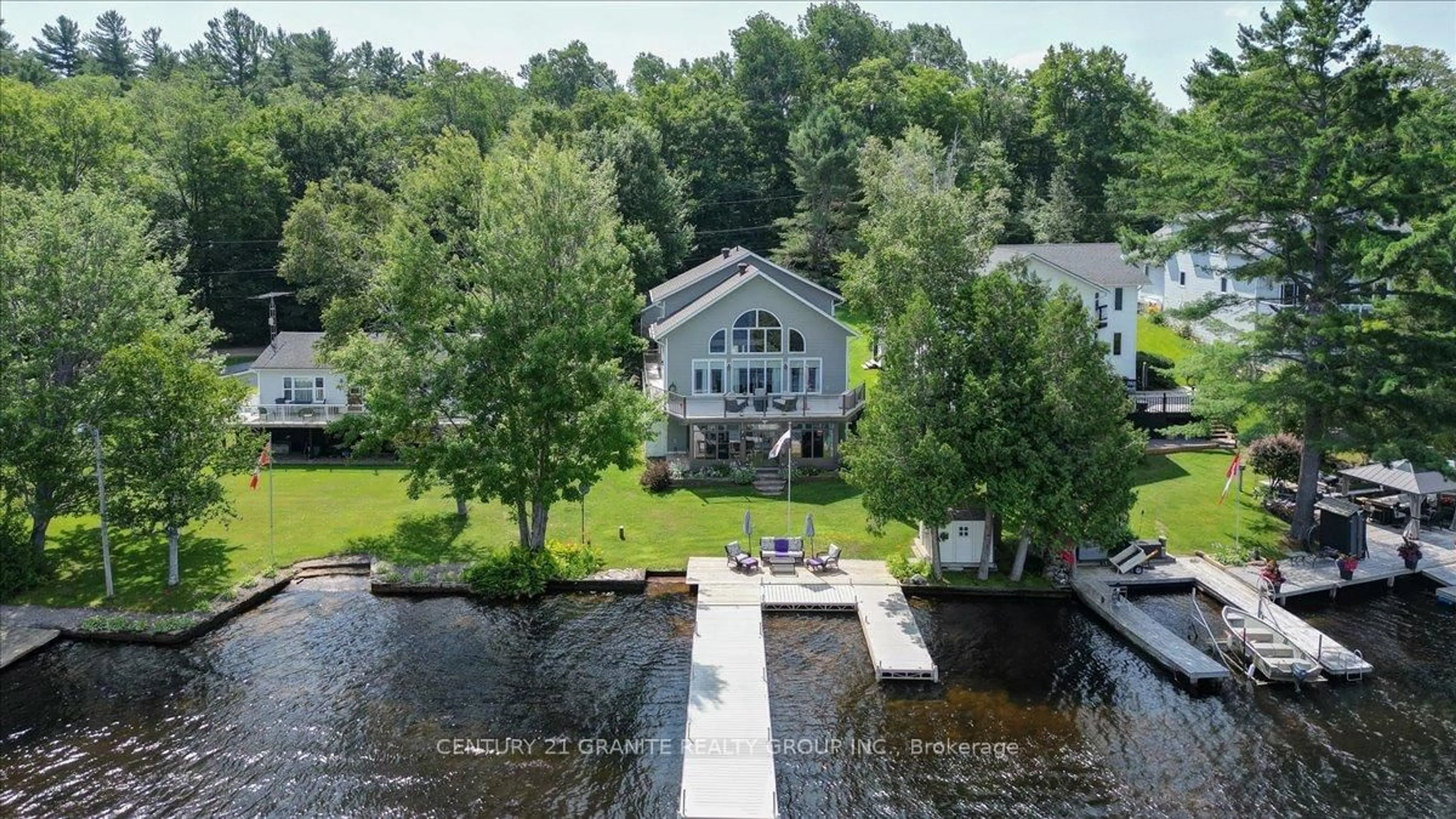 A pic from outside/outdoor area/front of a property/back of a property/a pic from drone, water/lake/river/ocean view for 183 Fell Rd, Bancroft Ontario K0L 1C0