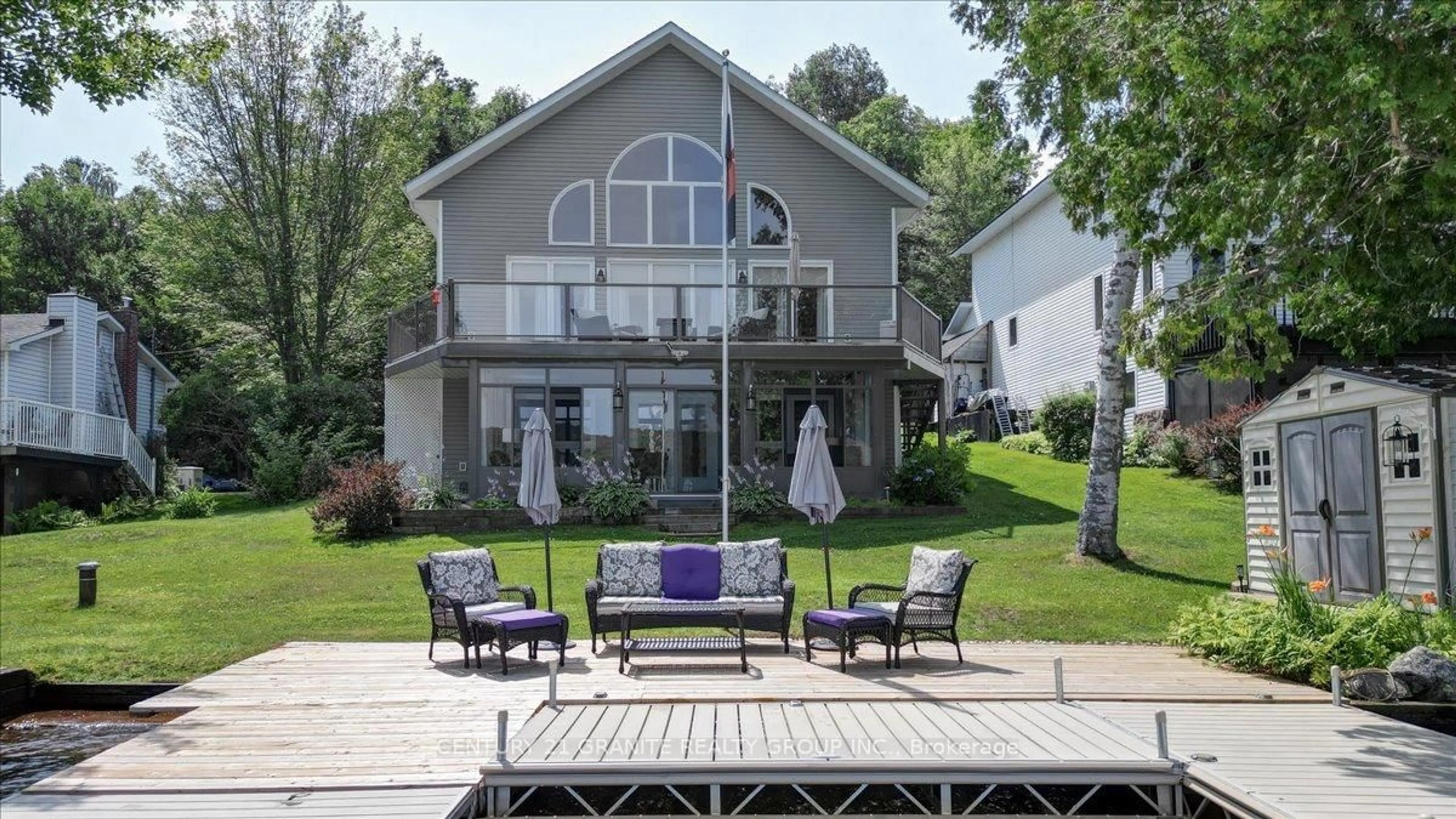 Patio, water/lake/river/ocean view for 183 Fell Rd, Bancroft Ontario K0L 1C0