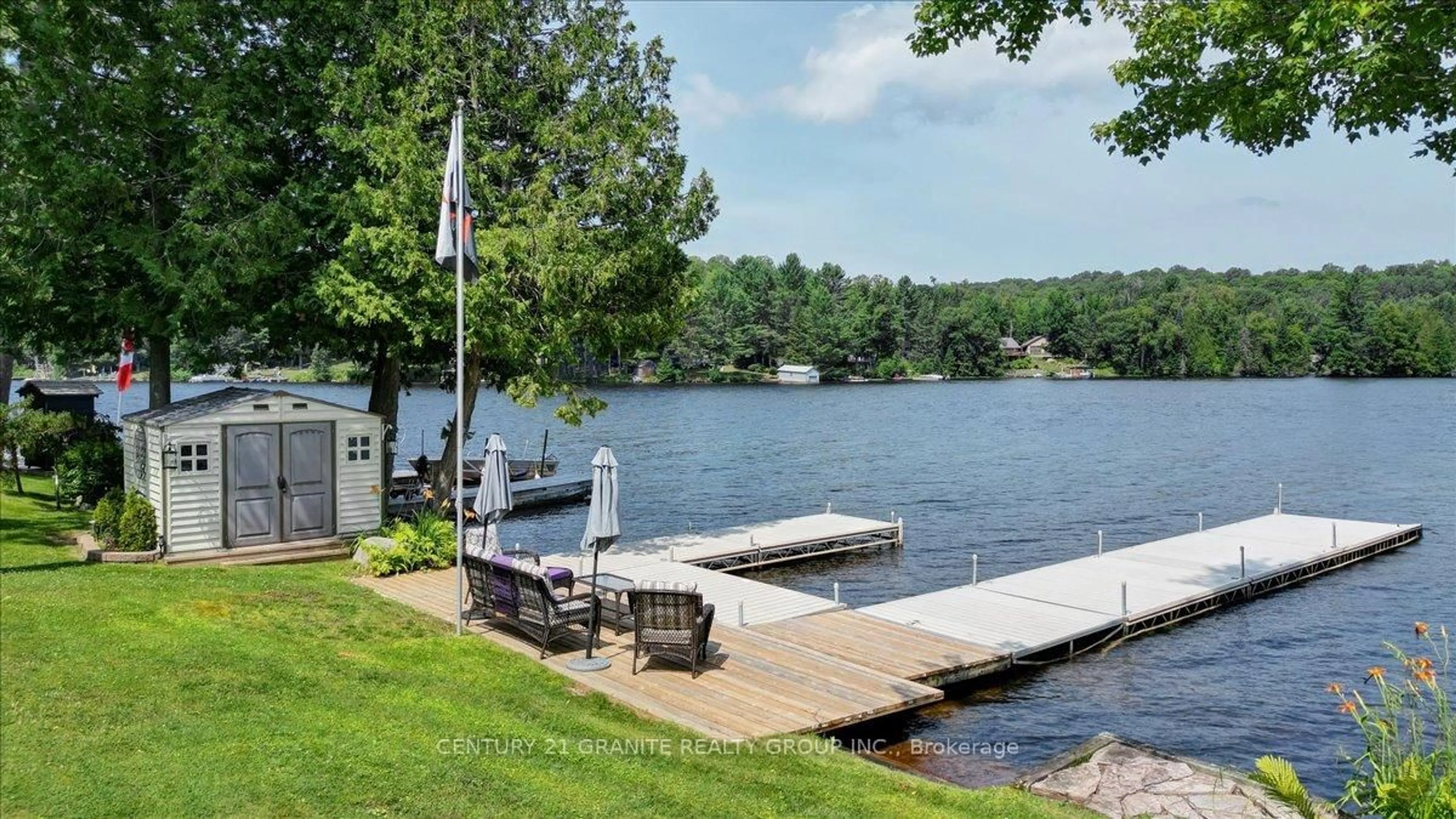 Patio, water/lake/river/ocean view for 183 Fell Rd, Bancroft Ontario K0L 1C0