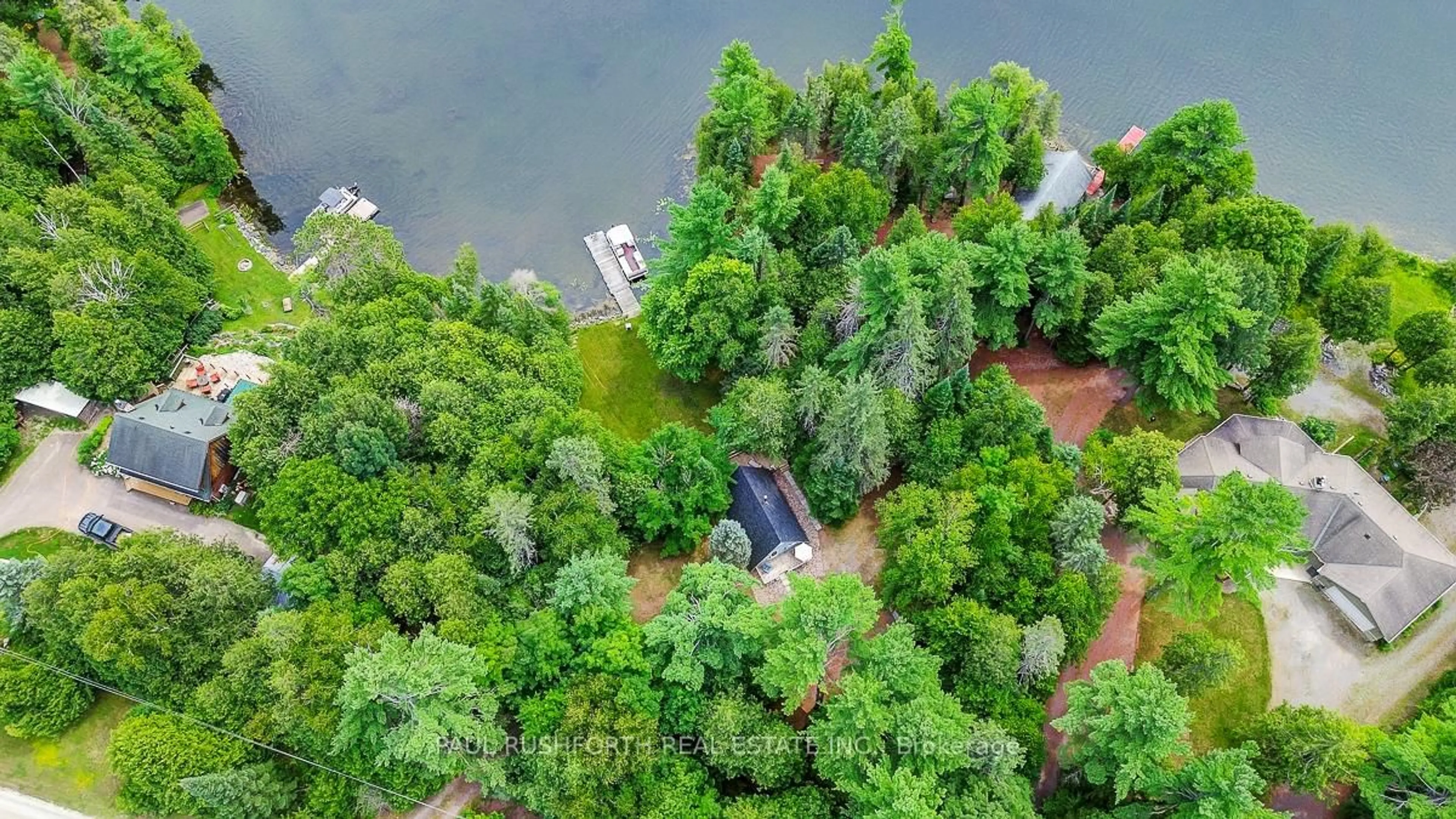A pic from outside/outdoor area/front of a property/back of a property/a pic from drone, water/lake/river/ocean view for 1459 Peneshula Rd, White Lake Ontario K0A 3L0