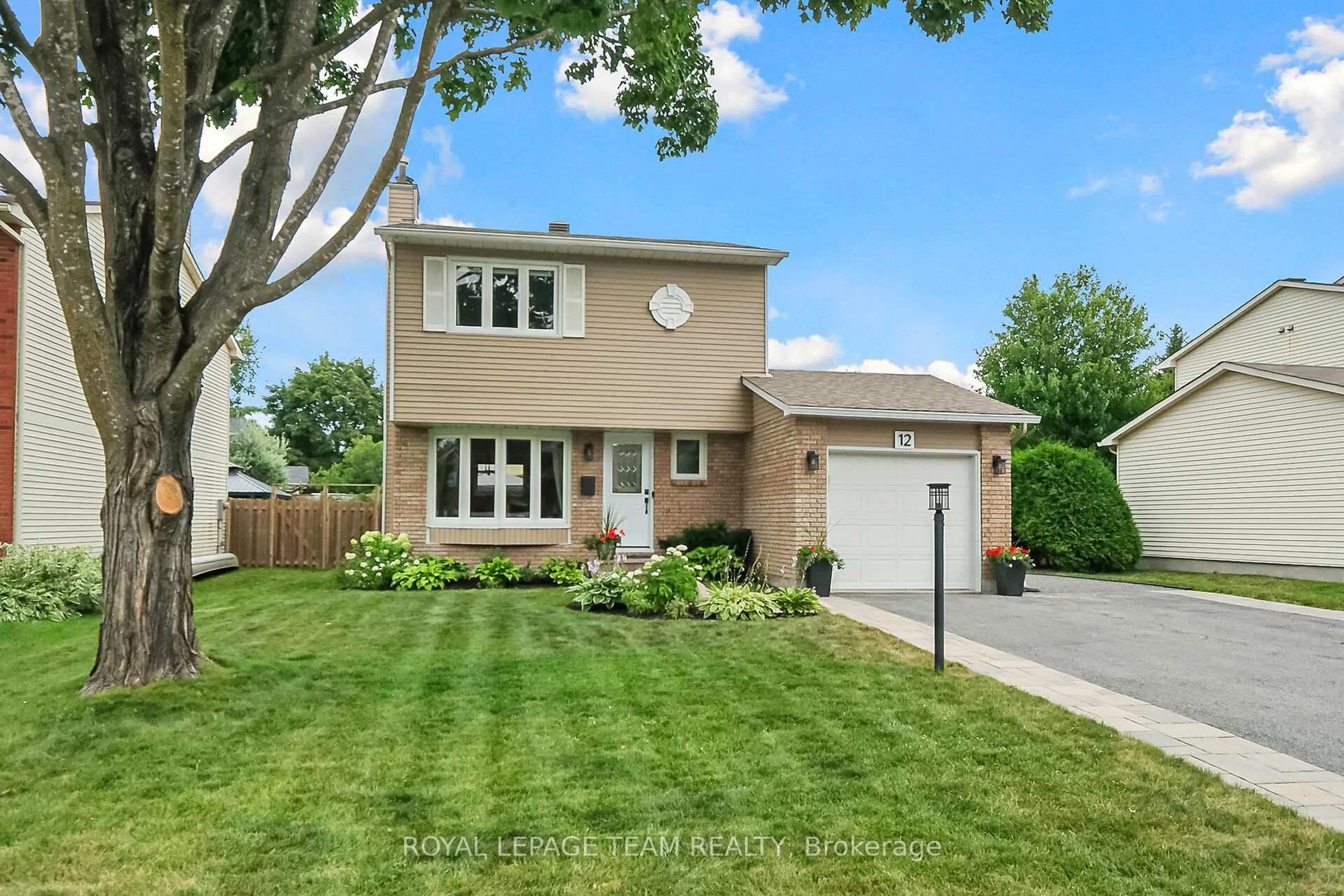 Home with brick exterior material, street for 12 Bartley Cres Cres, Ottawa Ontario K2J 2J7