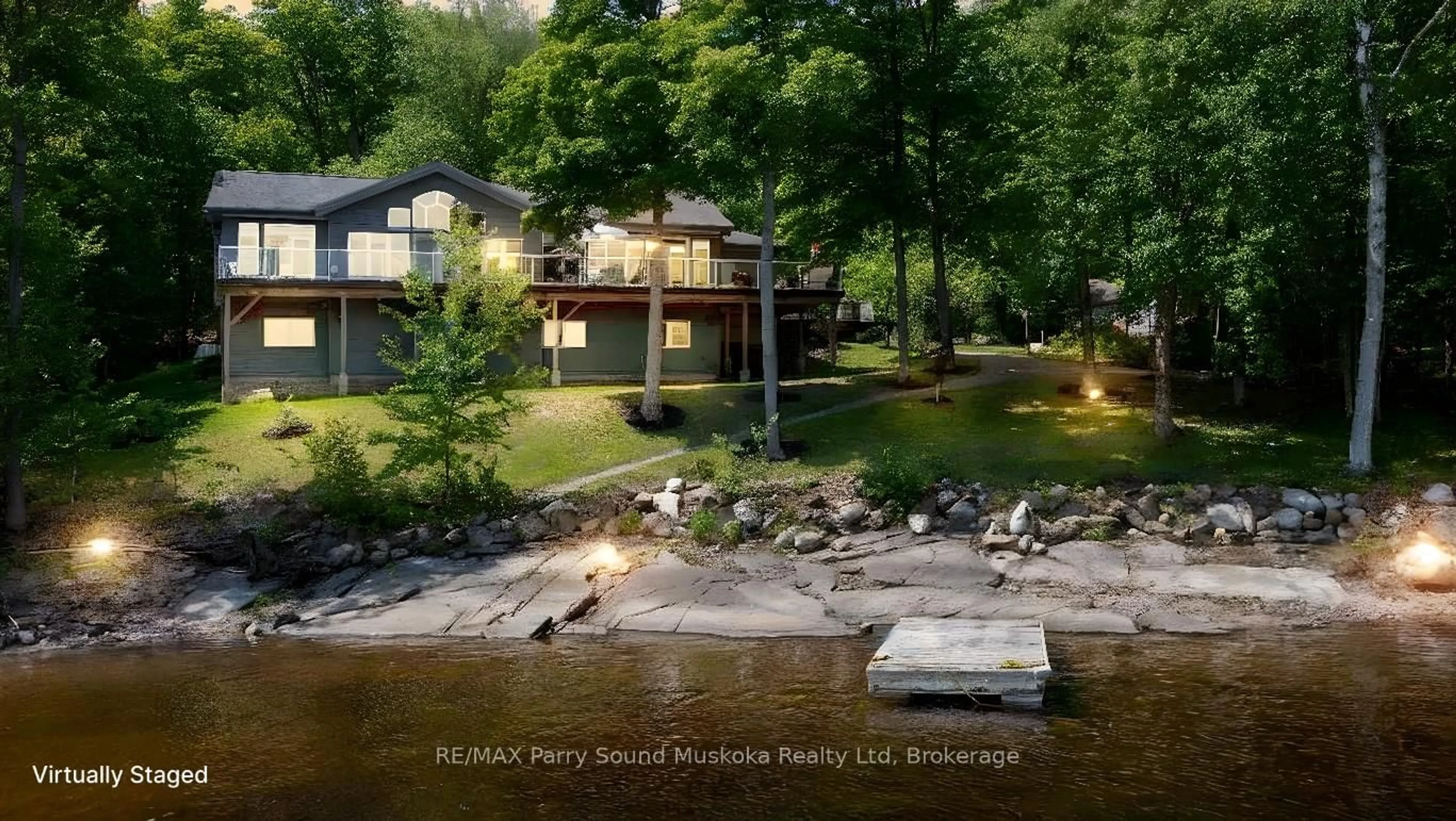 A pic from outside/outdoor area/front of a property/back of a property/a pic from drone, water/lake/river/ocean view for 29 Shabbotts Bay Rd, Whitestone Ontario P0A 1G0