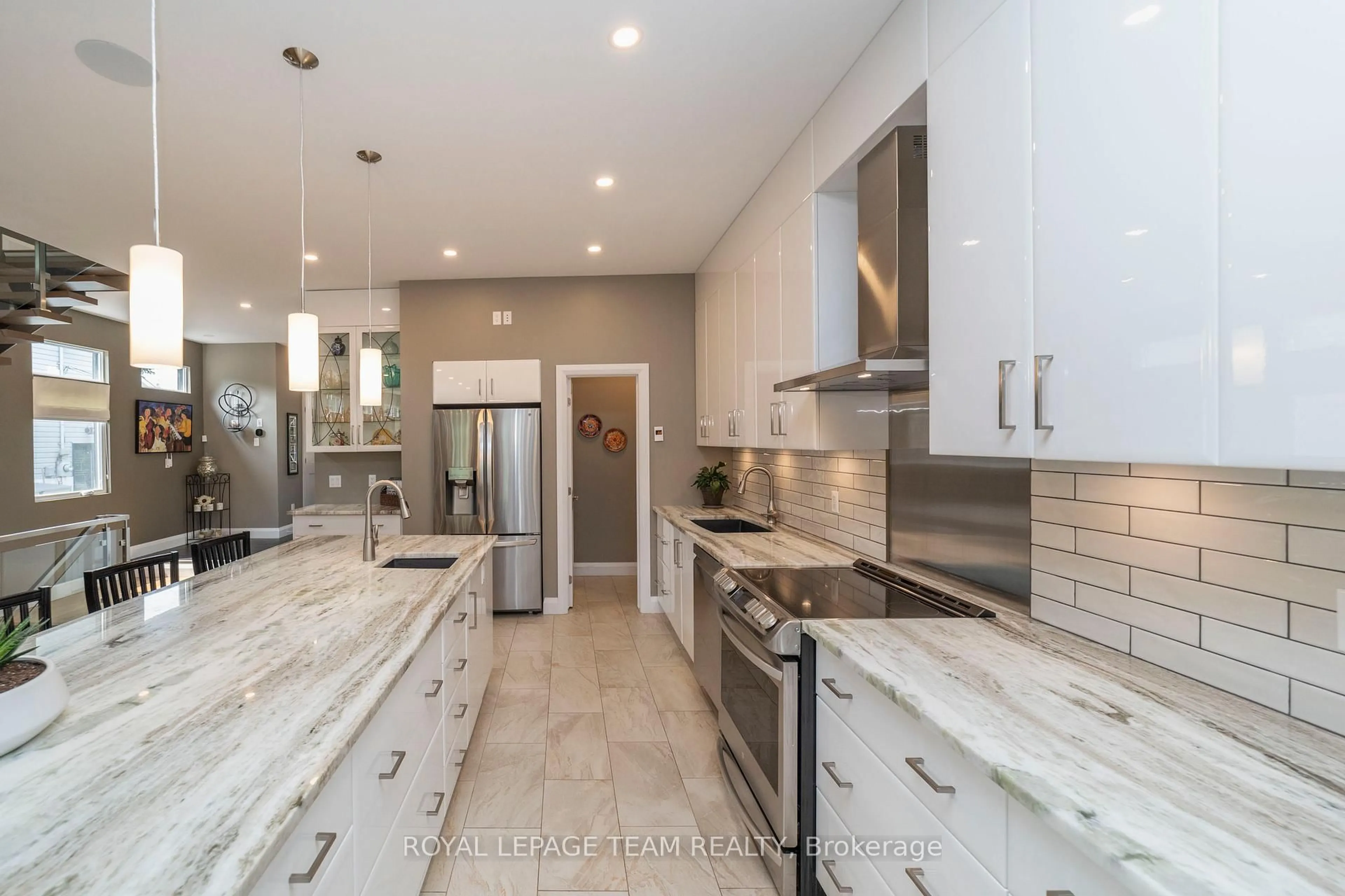 Contemporary kitchen, ceramic/tile floor for 51 Aylen Ave, Ottawa Ontario K2A 3P6