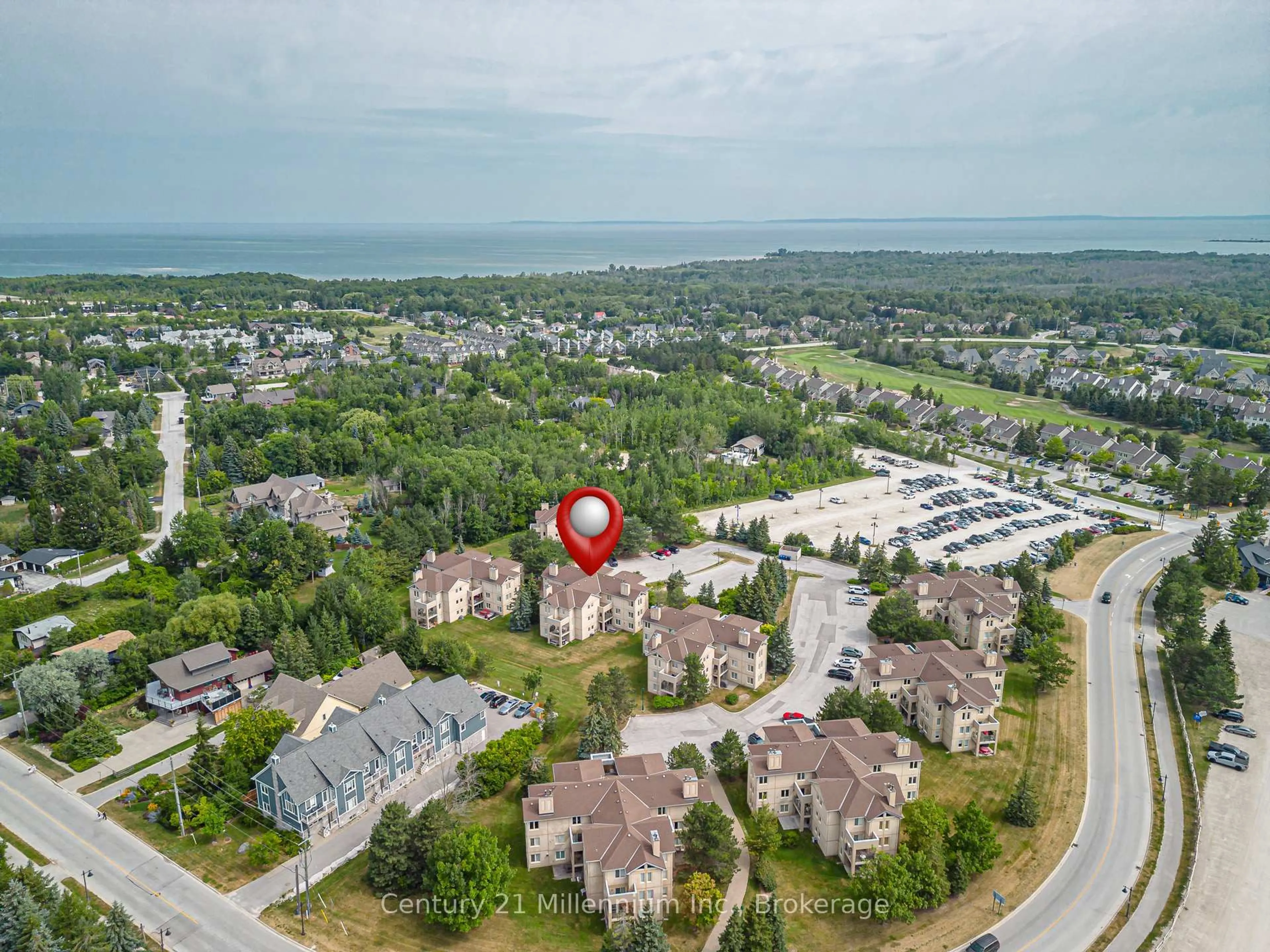 A pic from outside/outdoor area/front of a property/back of a property/a pic from drone, water/lake/river/ocean view for 169 Jozo Weider Blvd #118, Blue Mountains Ontario L9Y 0V2