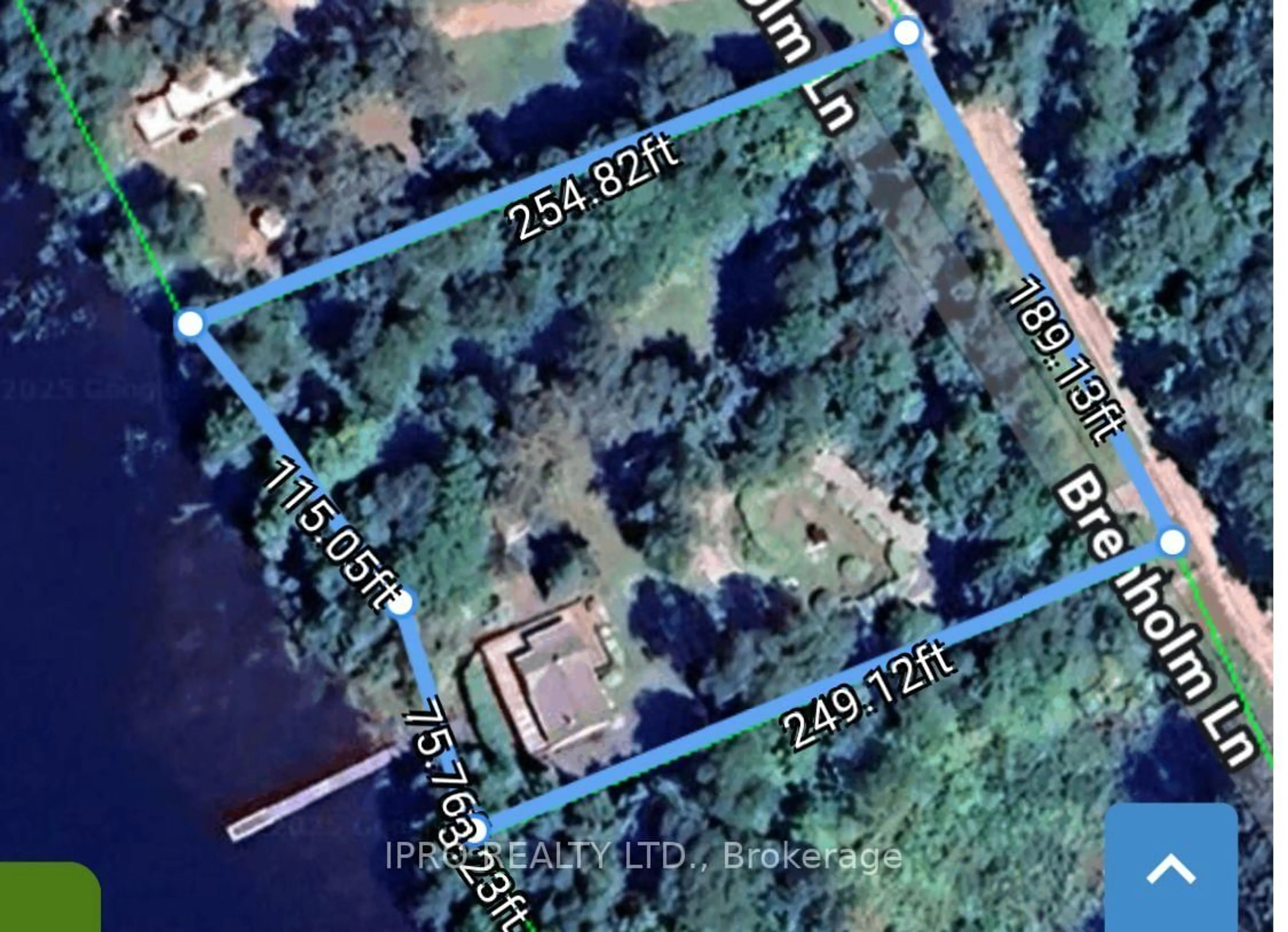 A pic from outside/outdoor area/front of a property/back of a property/a pic from drone, water/lake/river/ocean view for 1091 Brenholm Lane, Highlands East Ontario K0L 3C0