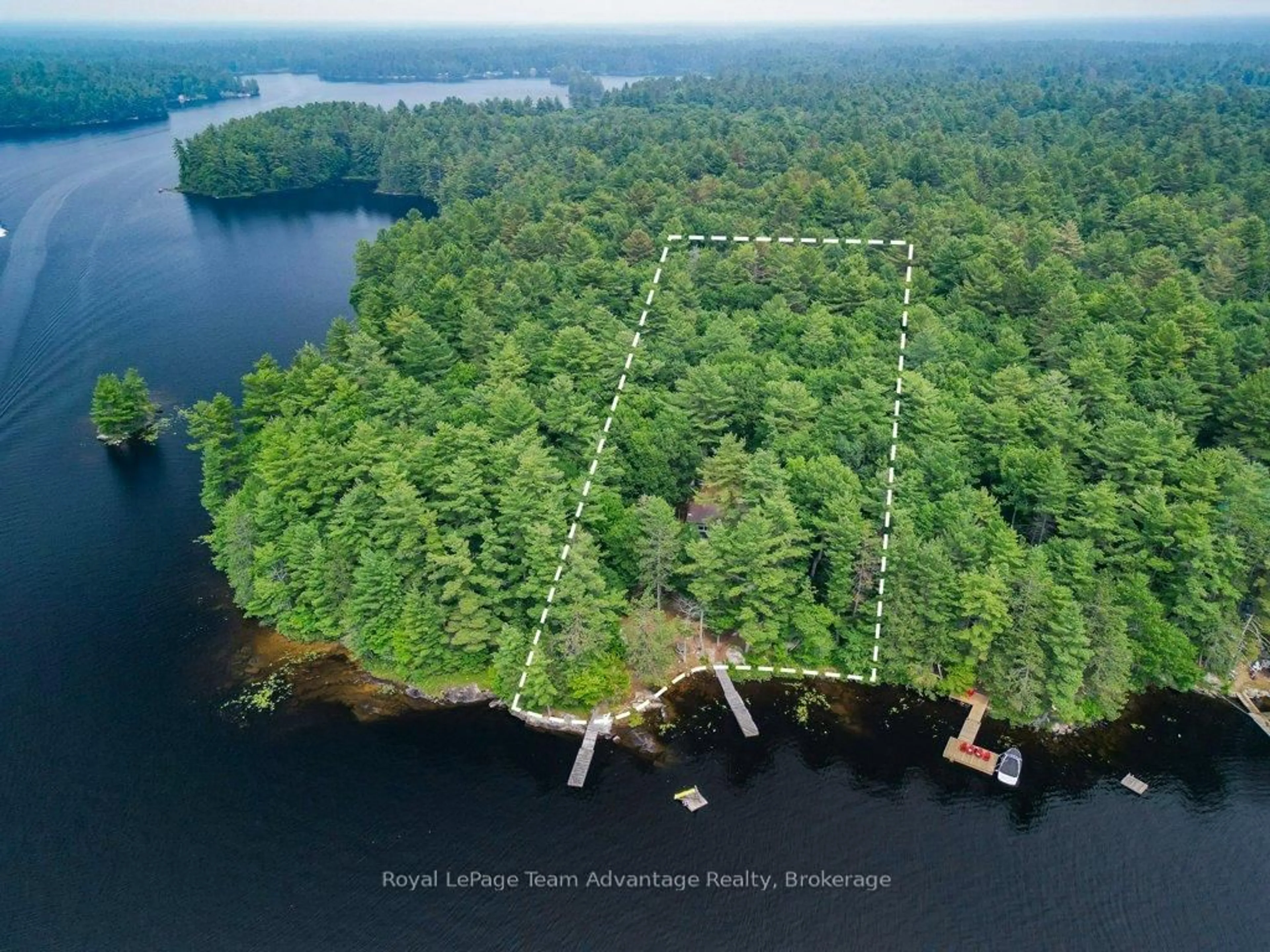 A pic from outside/outdoor area/front of a property/back of a property/a pic from drone, water/lake/river/ocean view for Lot 8 Harris Lake Water, Parry Sound Remote Area Ontario P0G 1K0
