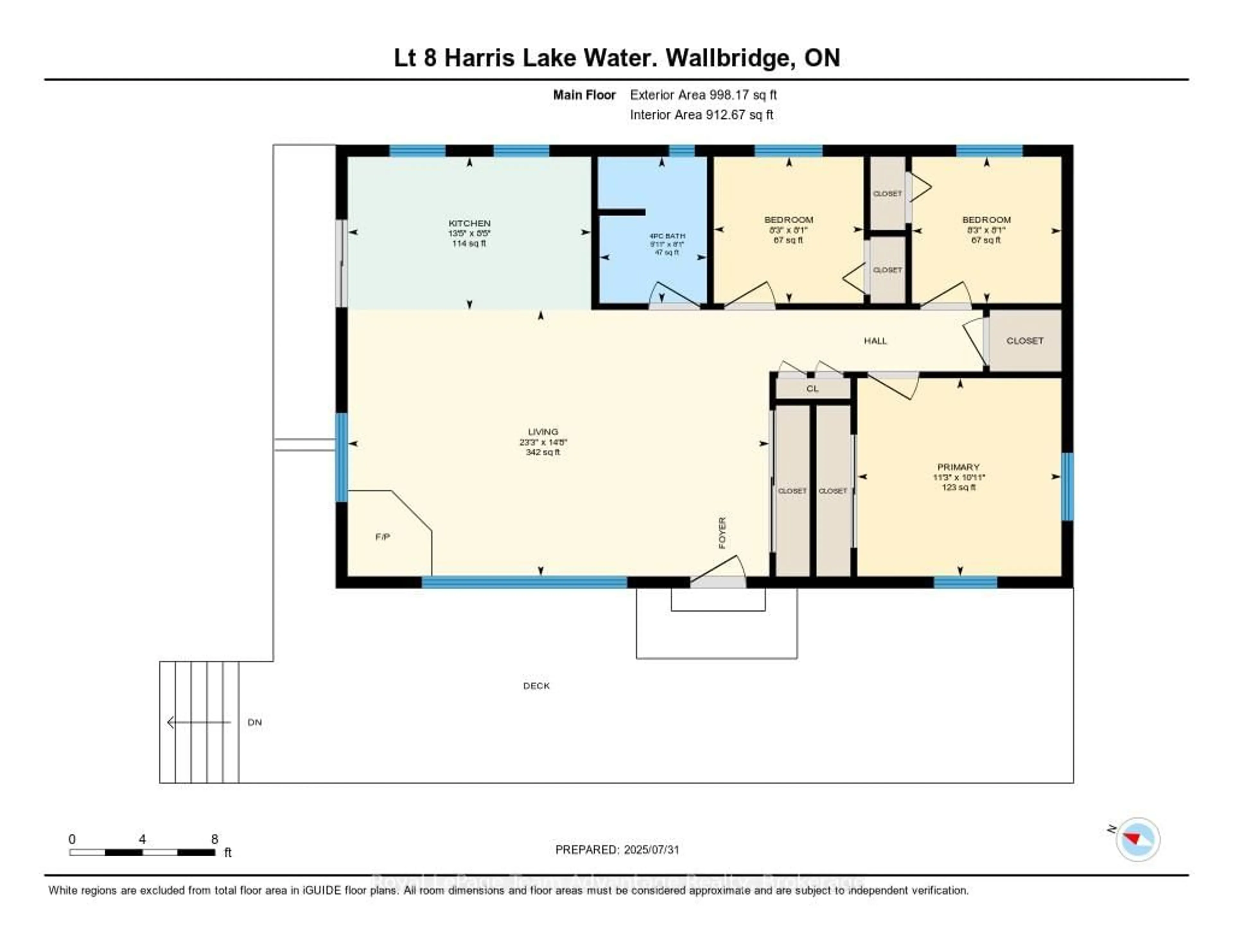 Floor plan for Lot 8 Harris Lake Water, Parry Sound Remote Area Ontario P0G 1K0