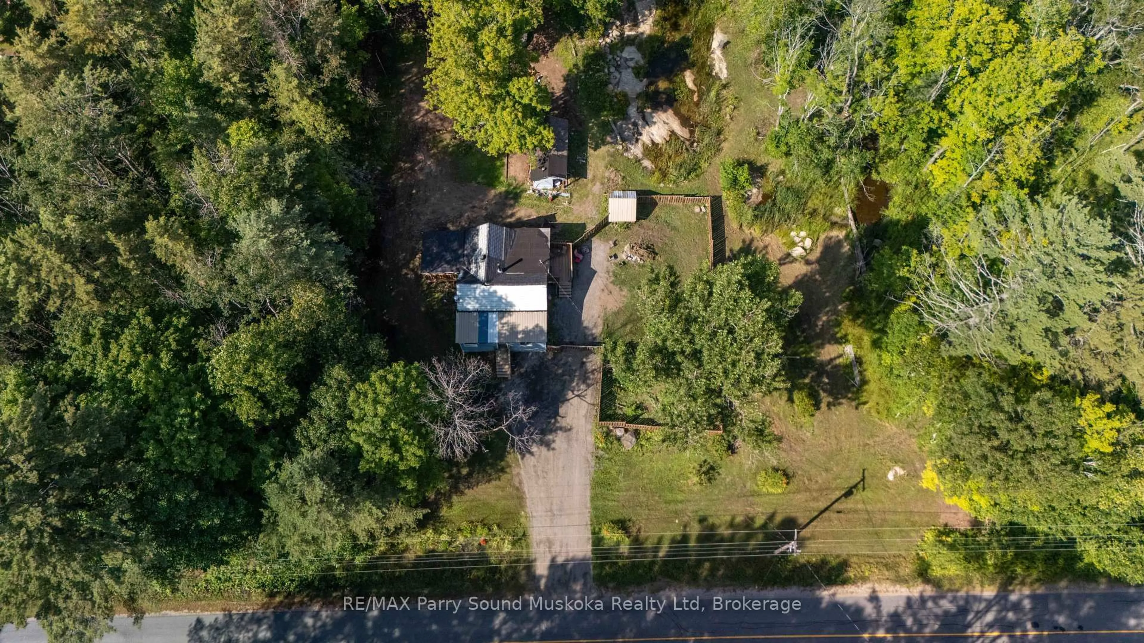 A pic from outside/outdoor area/front of a property/back of a property/a pic from drone, unknown for 288 Rankin Lake Rd, Seguin Ontario P2A 2W8