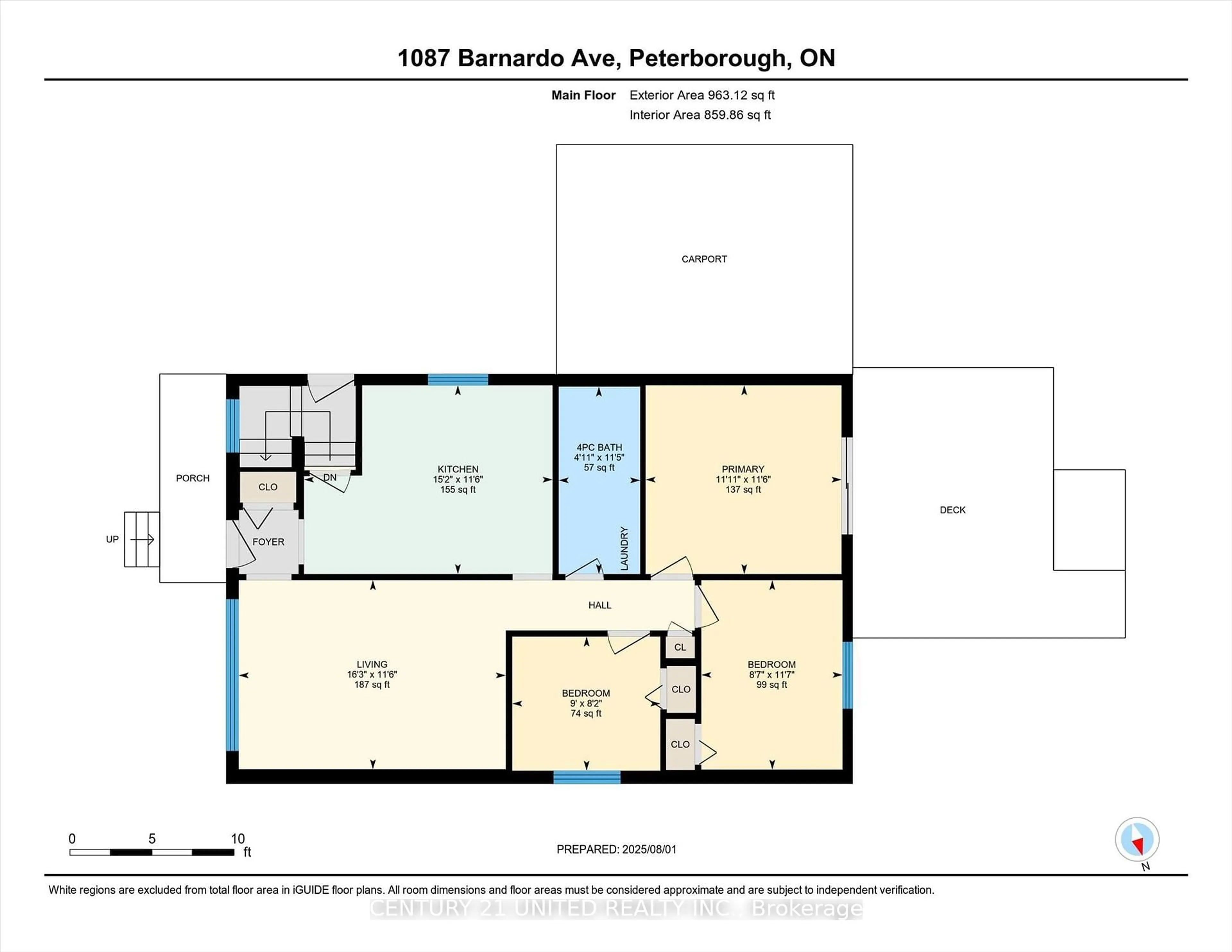 Floor plan for 1087 Barnardo Ave, Peterborough North Ontario K9H 5W9