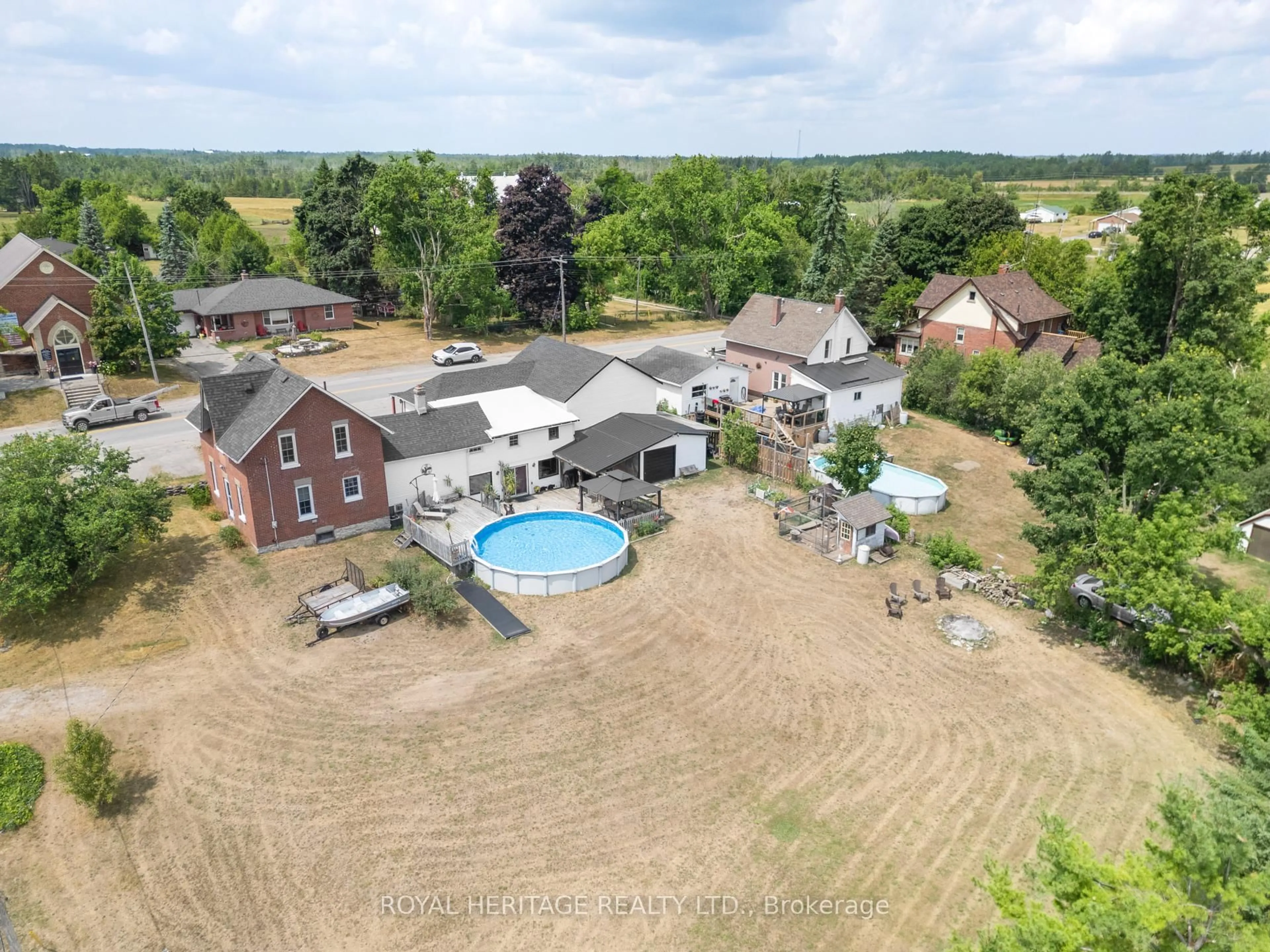 A pic from outside/outdoor area/front of a property/back of a property/a pic from drone, water/lake/river/ocean view for 1984 Sturgeon Rd, Kawartha Lakes Ontario K0M 1L0