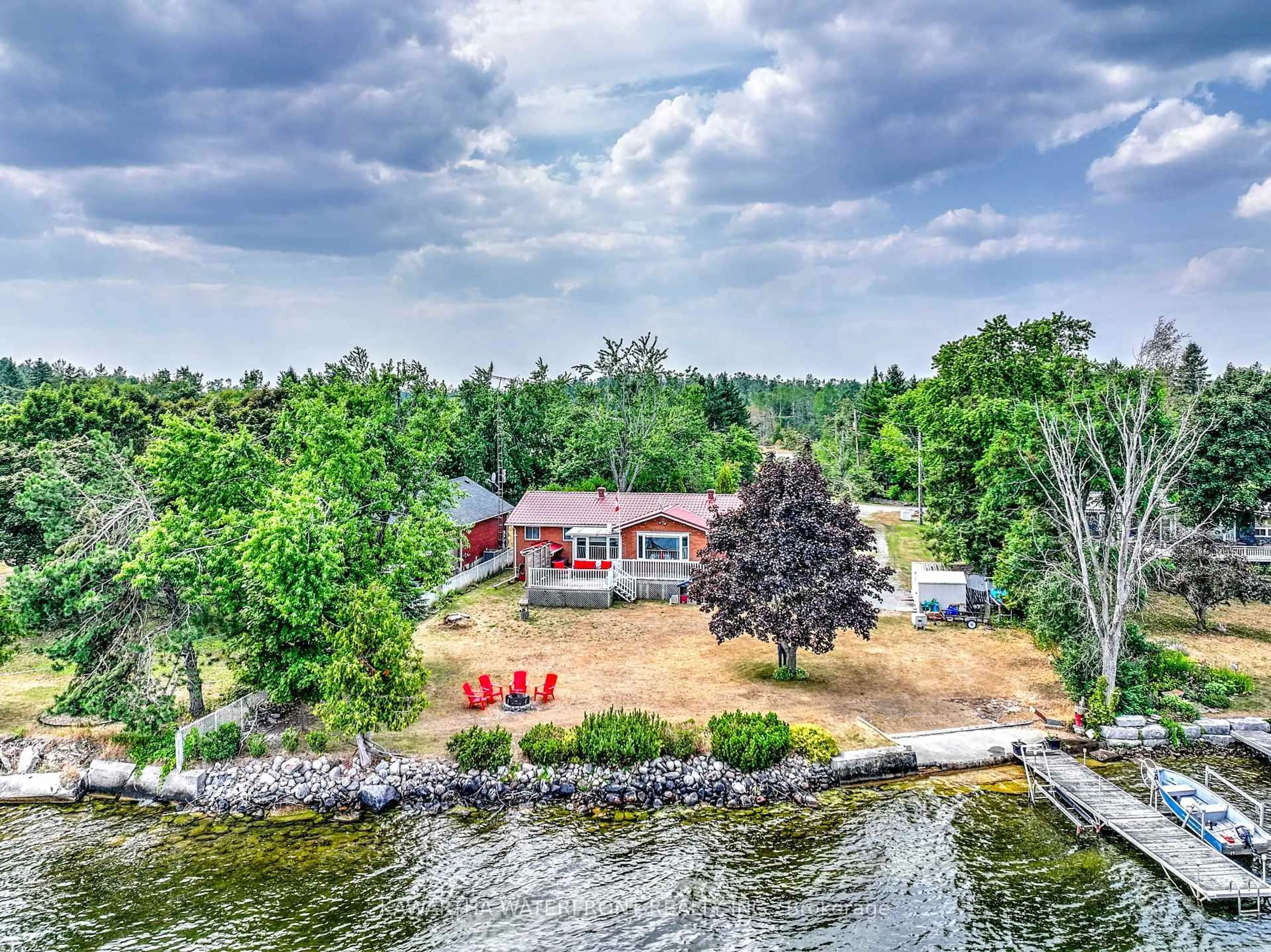 A pic from outside/outdoor area/front of a property/back of a property/a pic from drone, water/lake/river/ocean view for 14 Bexley Pl, Kawartha Lakes Ontario K0M 2B0
