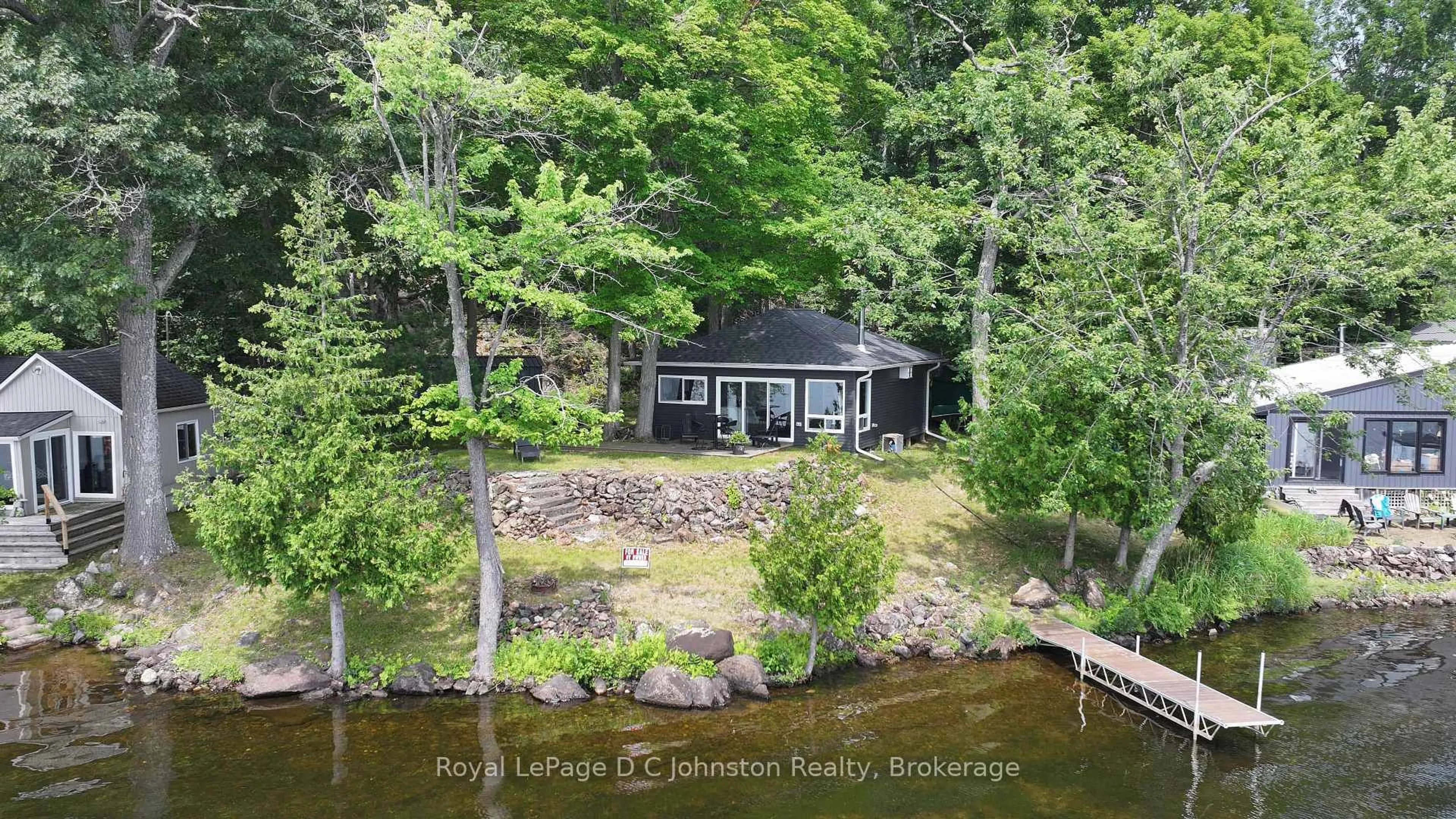 A pic from outside/outdoor area/front of a property/back of a property/a pic from drone, water/lake/river/ocean view for 247 Big Island Bel Lk, Havelock-Belmont-Methuen Ontario K0L 1Z0