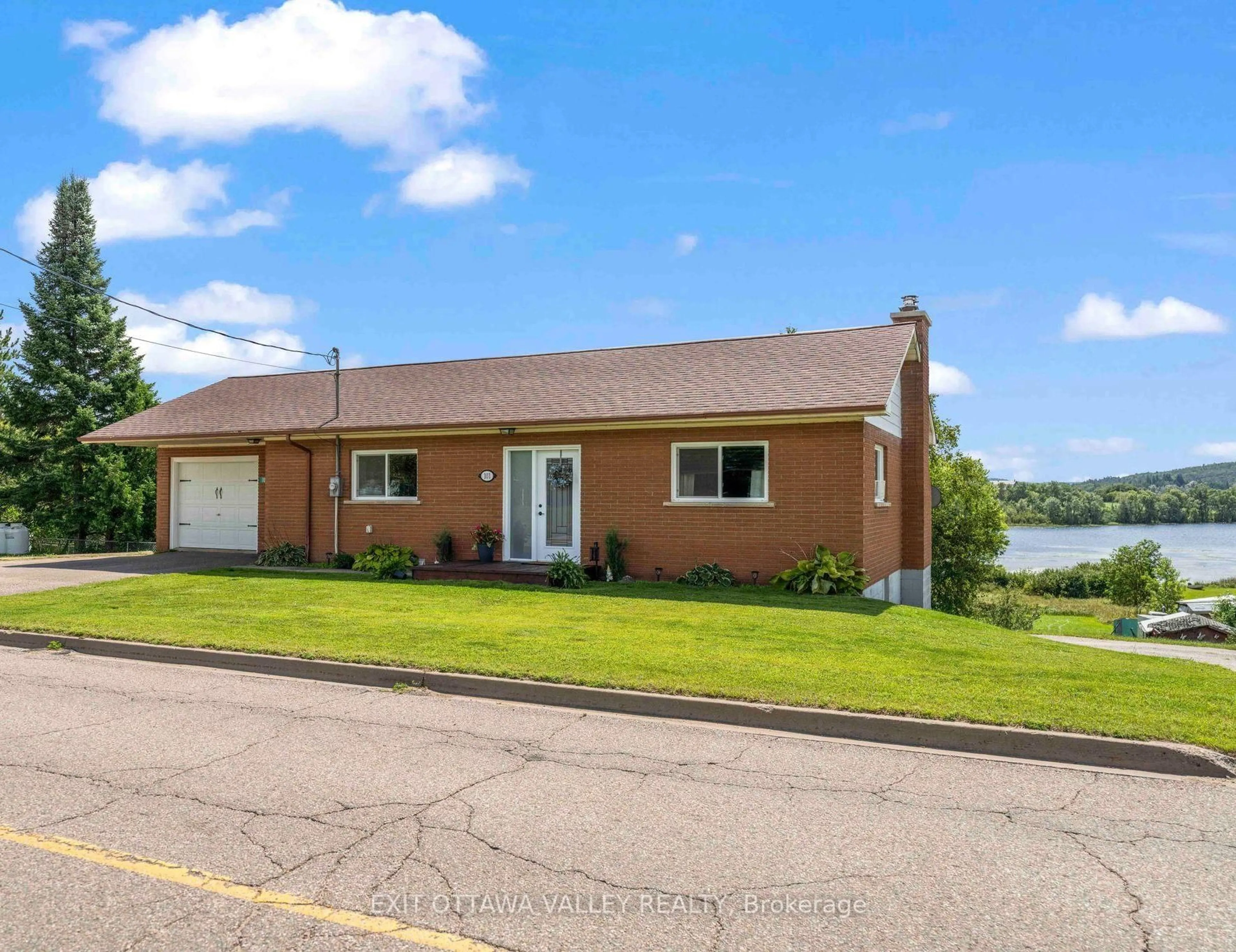 Home with brick exterior material, water/lake/river/ocean view for 101 Siberia Rd, Barry's Bay Ontario K0J 1B0
