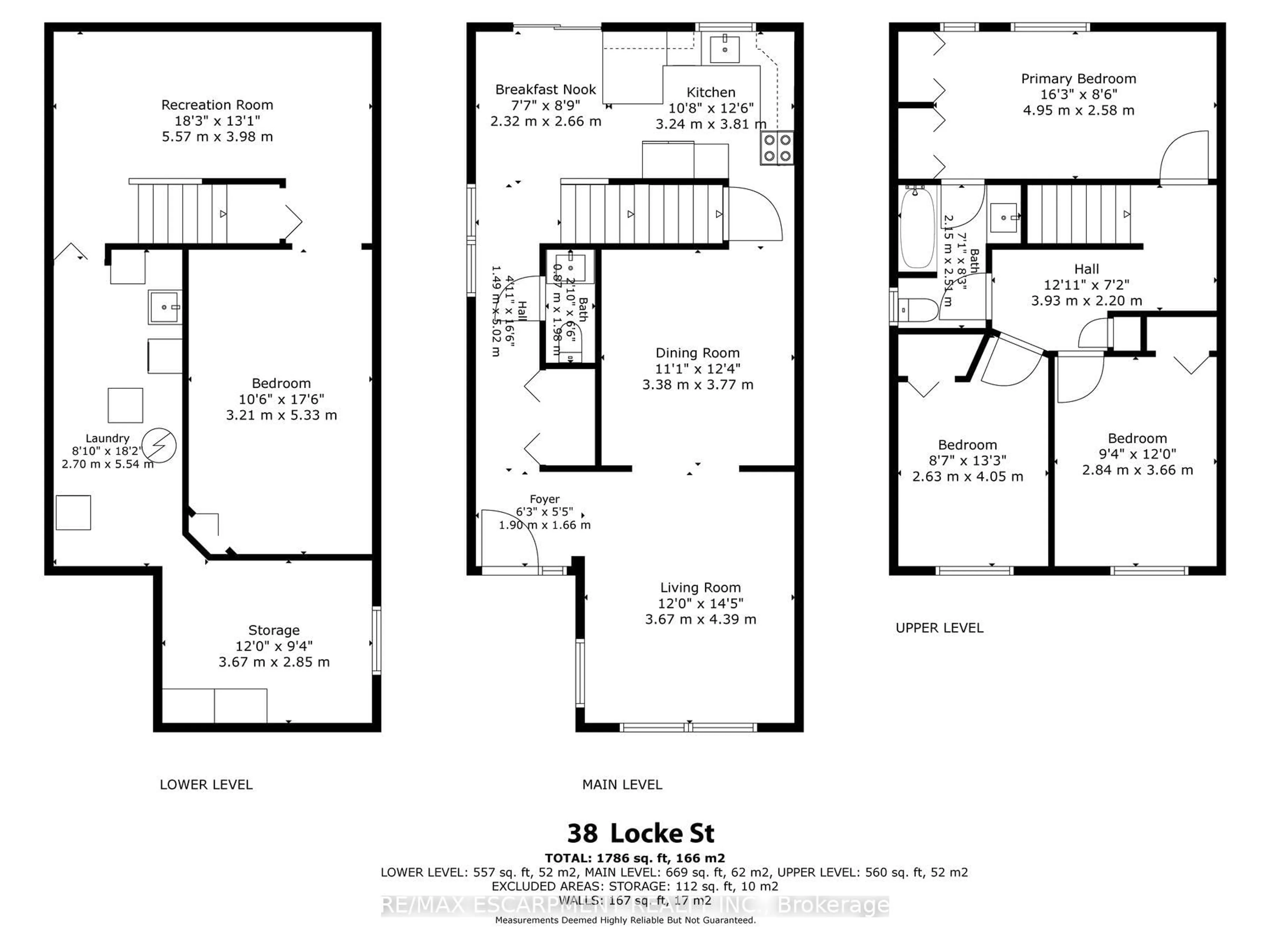 Floor plan for 38 Locke St, Hamilton Ontario L8P 3Z8