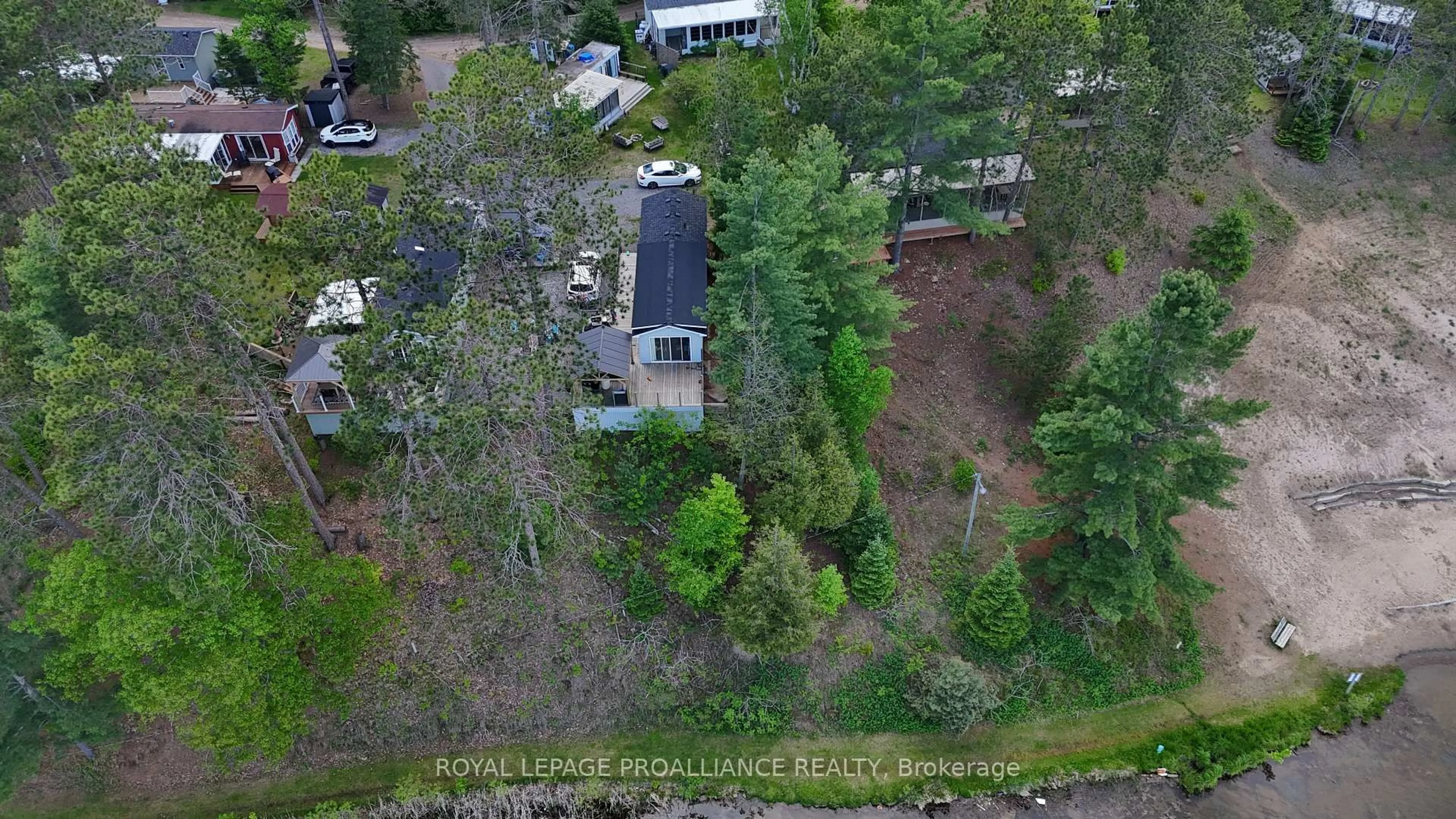 A pic from outside/outdoor area/front of a property/back of a property/a pic from drone, forest/trees view for 240 Pinewood Park Rd #H20, Haley Station Ontario K0J 1Y0