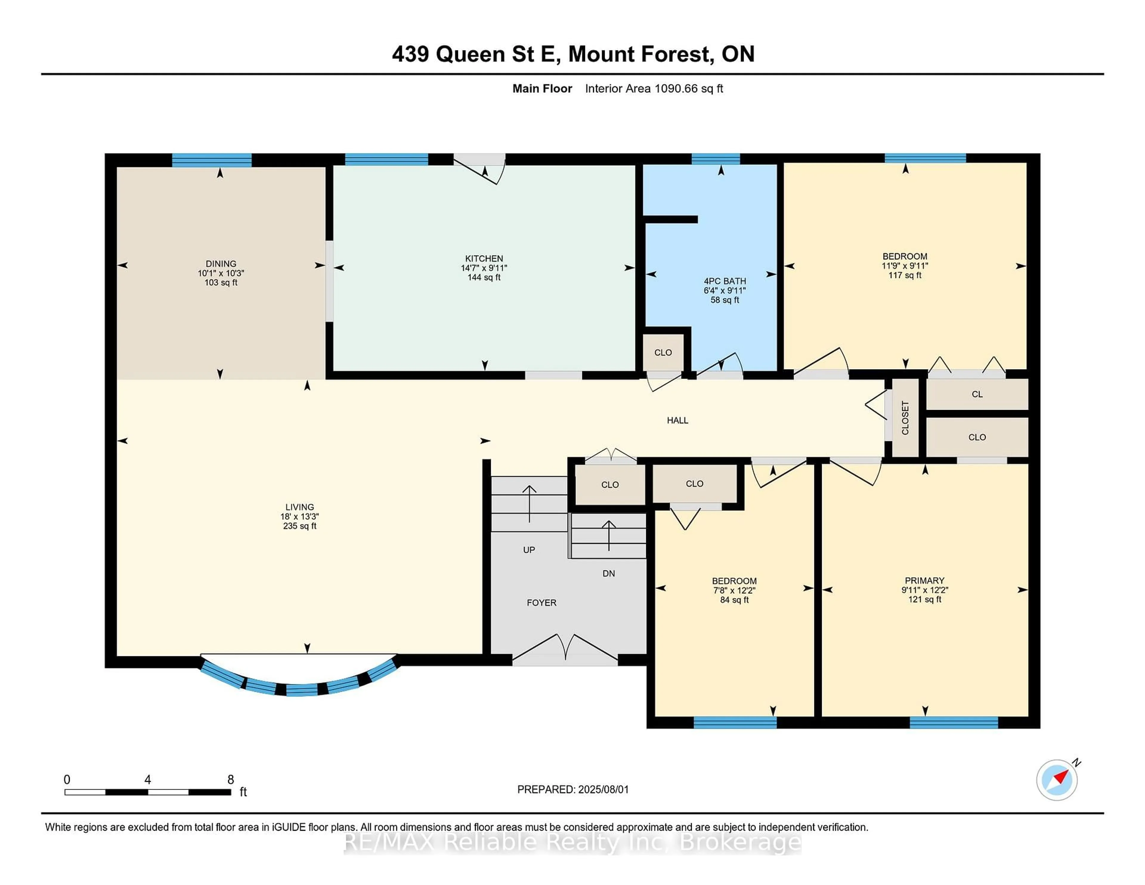 Floor plan for 439 Queen St, Wellington North Ontario N0G 2L2