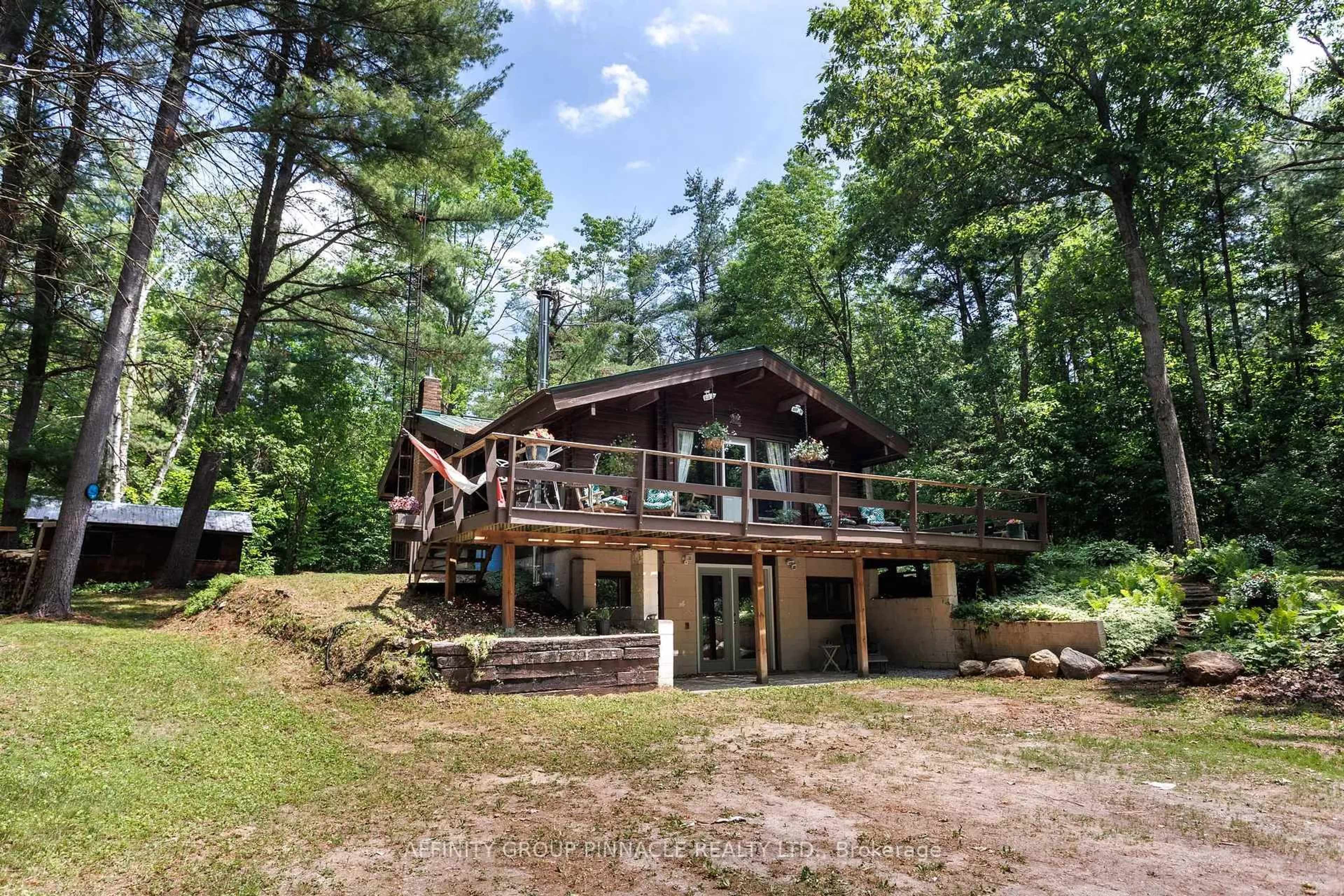 A pic from outside/outdoor area/front of a property/back of a property/a pic from drone, water/lake/river/ocean view for 46 Creek View Rd, Kawartha Lakes Ontario K0M 2T0